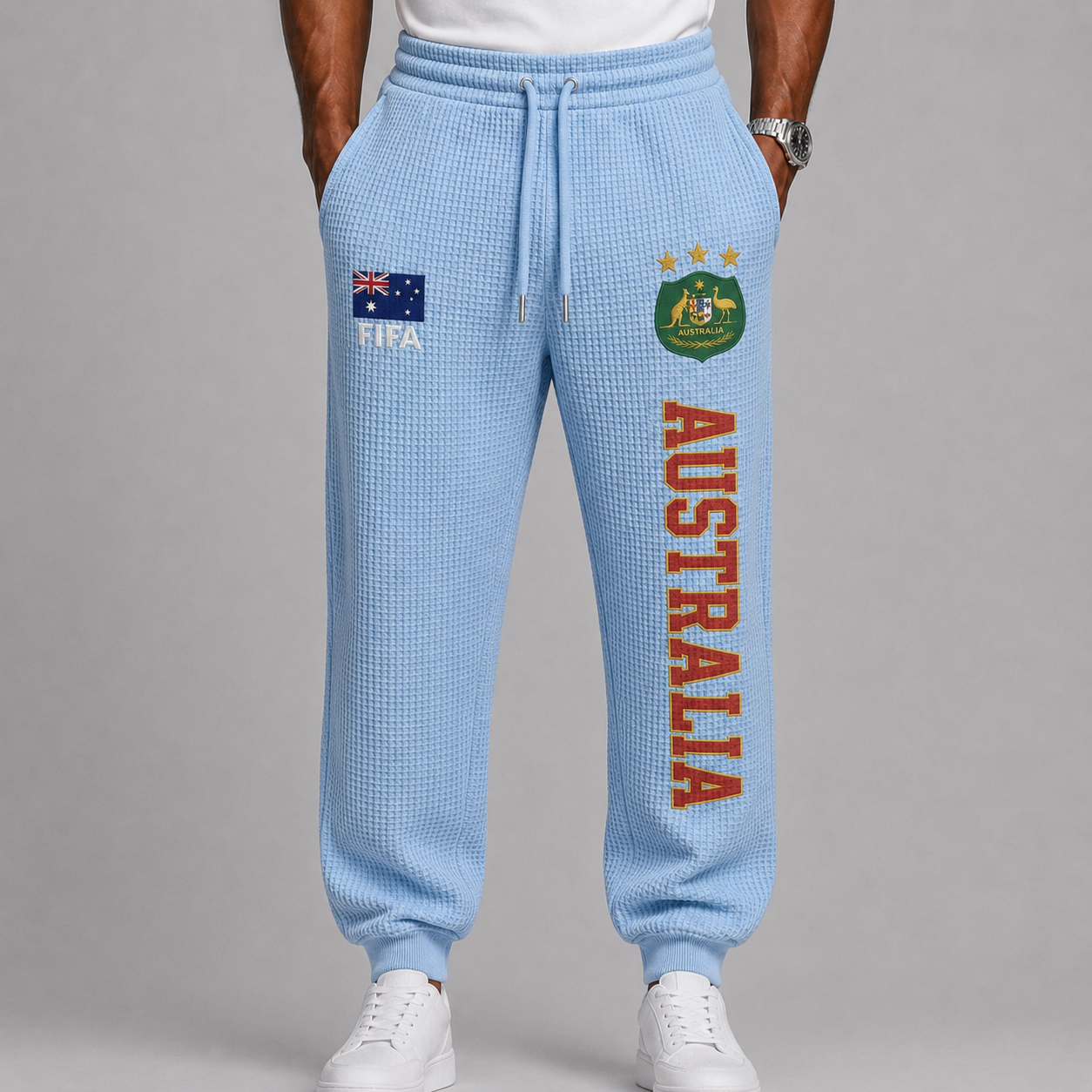FIFA 2026 Australia Printed Waffle Football Fan Pants