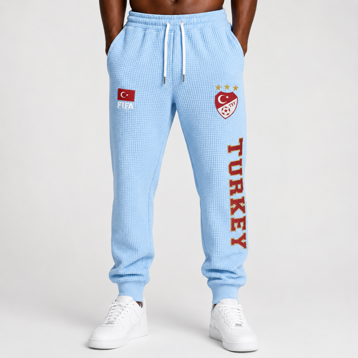 FIFA 2026 Turkey Printed Waffle Football Fan Pants