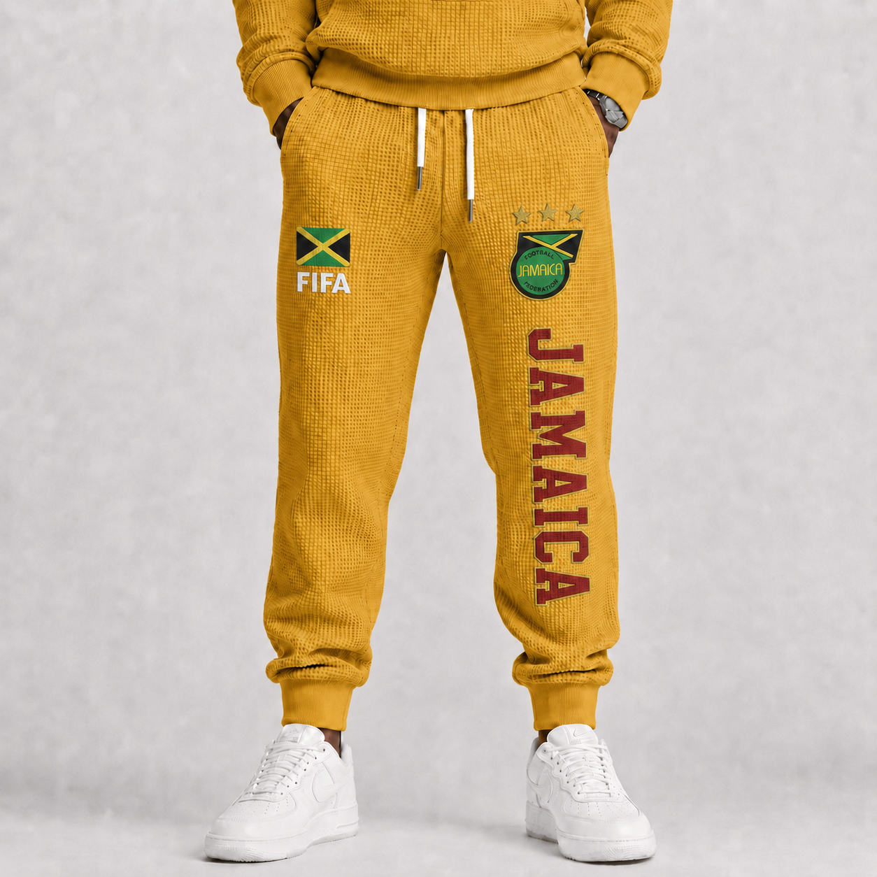 FIFA 2026 Jamaica Printed Waffle Football Fan Pants