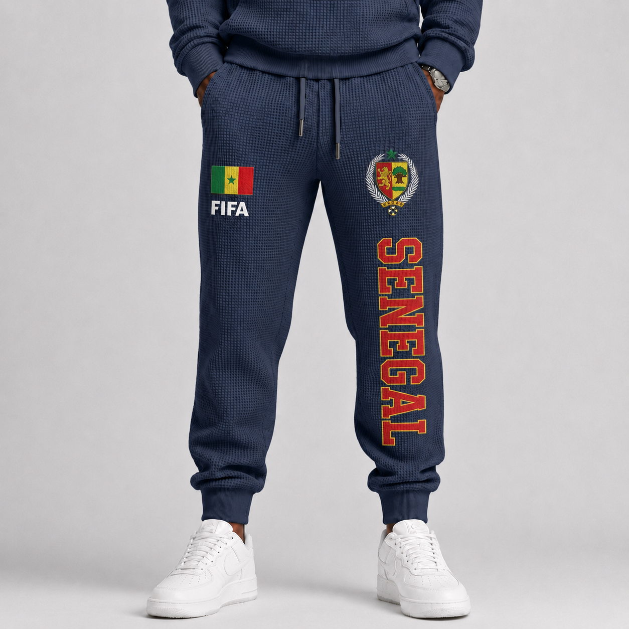 FIFA 2026 Senegal Printed Waffle Football Fan Pants