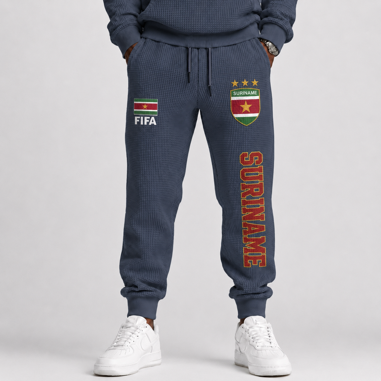 FIFA 2026 Suriname Printed Waffle Football Fan Pants
