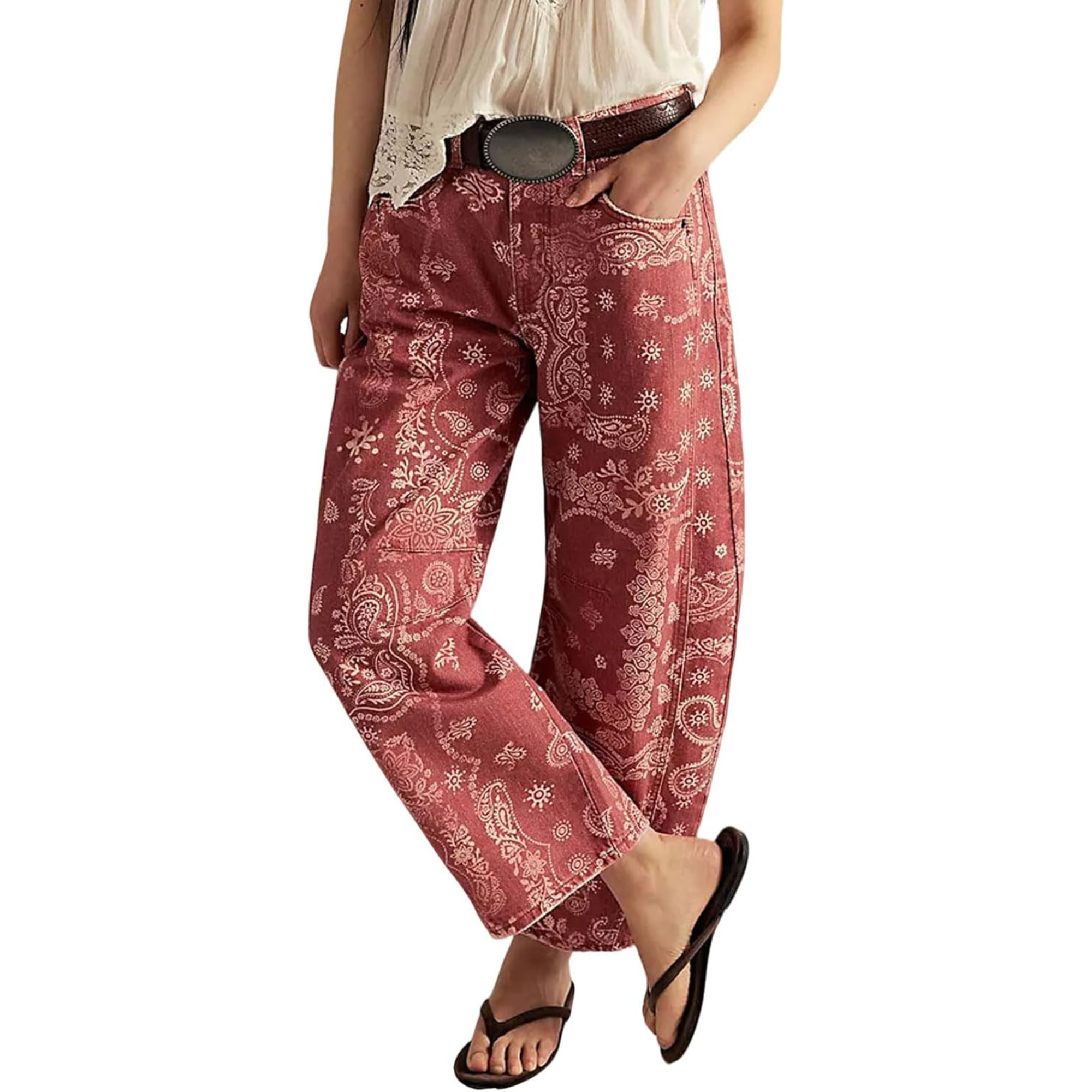 Striped Wide Leg Baggy Barrel Jeans for Women Y2K