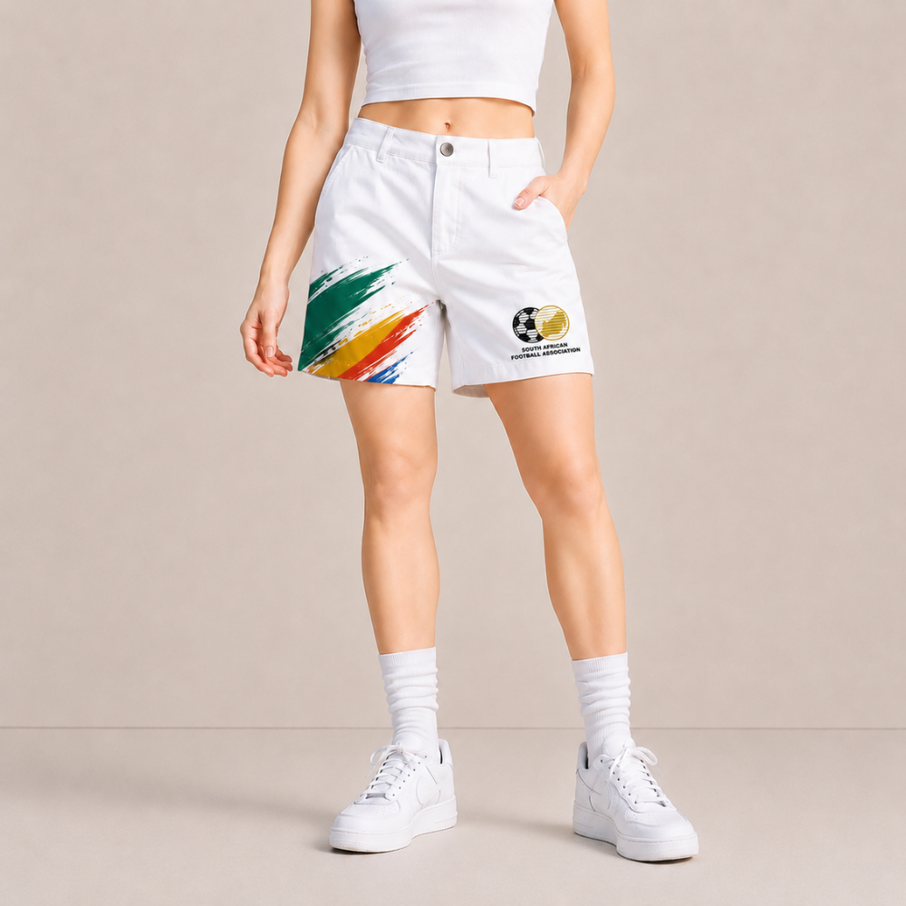 World Cup 2026 South Africa Football Fan Printed Twill Shorts