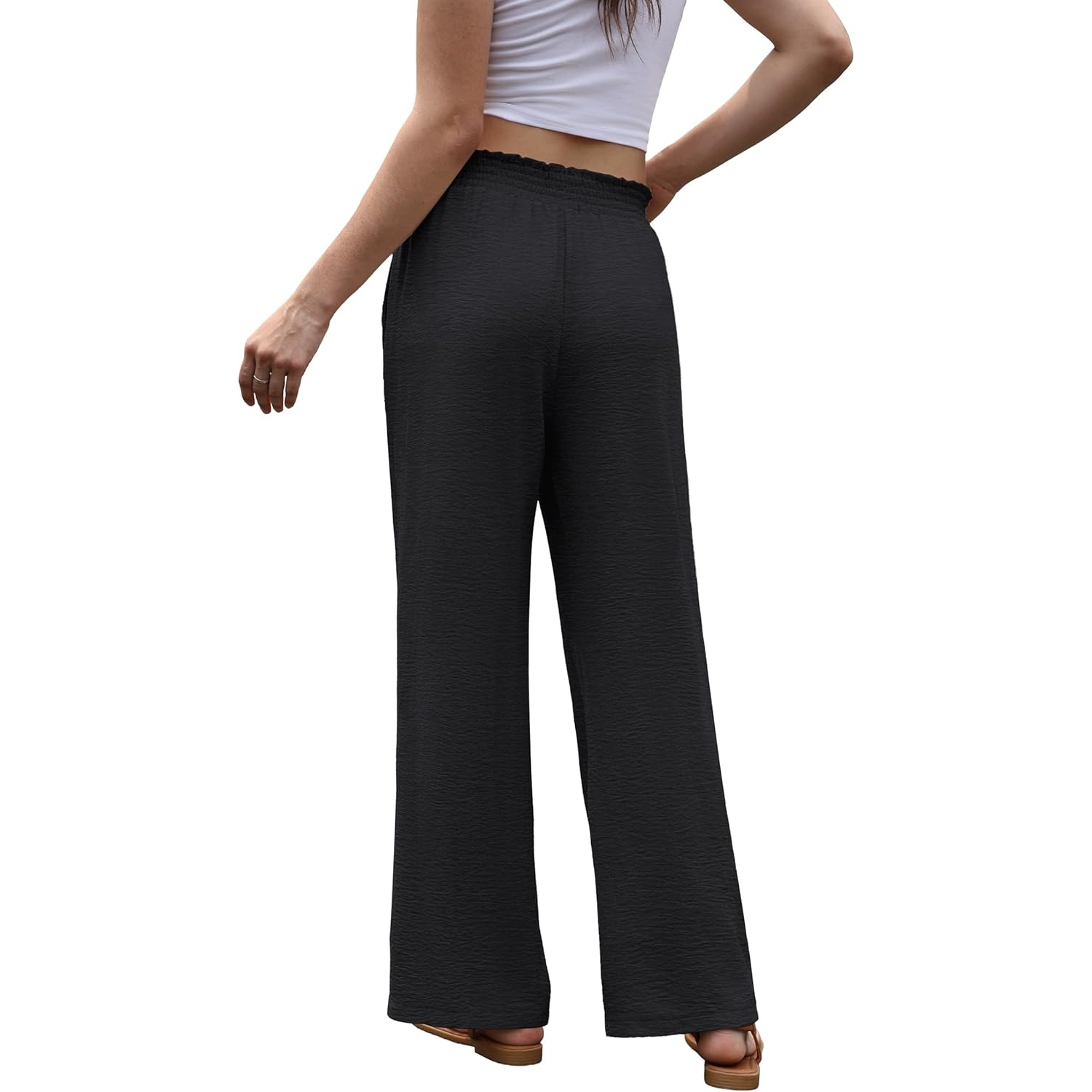 High Rise Flowy Palazzo Wide Pants Woman For Women