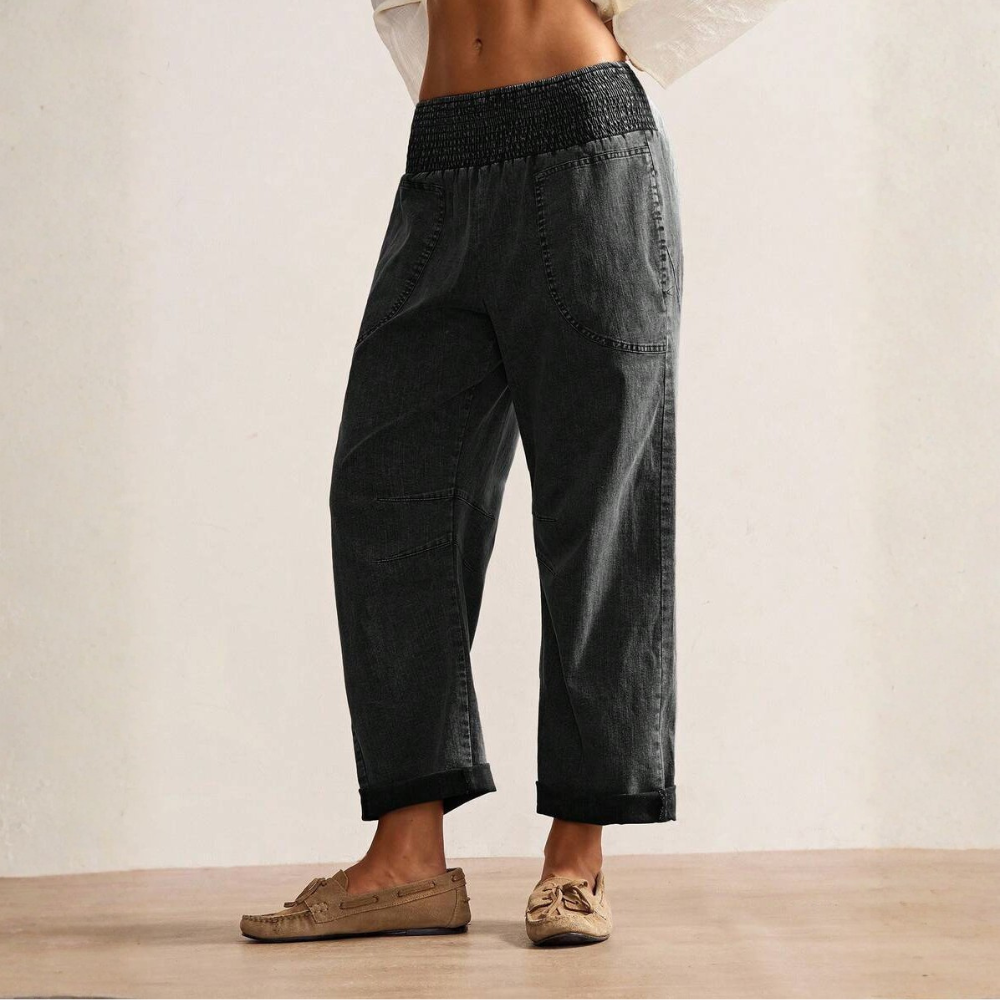 Vintage Themed Casual Long Trousers For Women