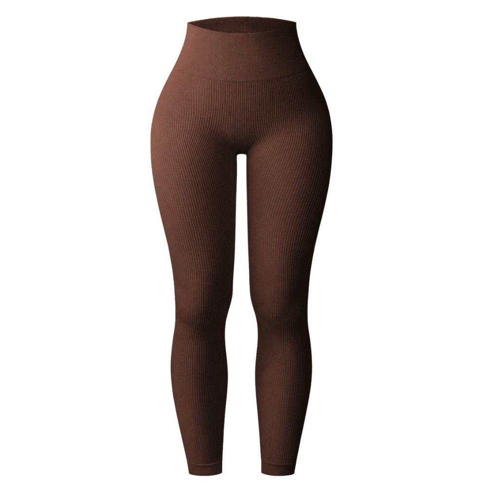 Ribbed High Rise Stretchable Yoga Leggings