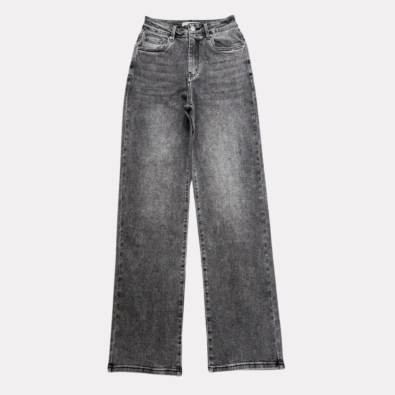 High Rise Wide Fit Stretchy Jeans With Multi Pockets For Women