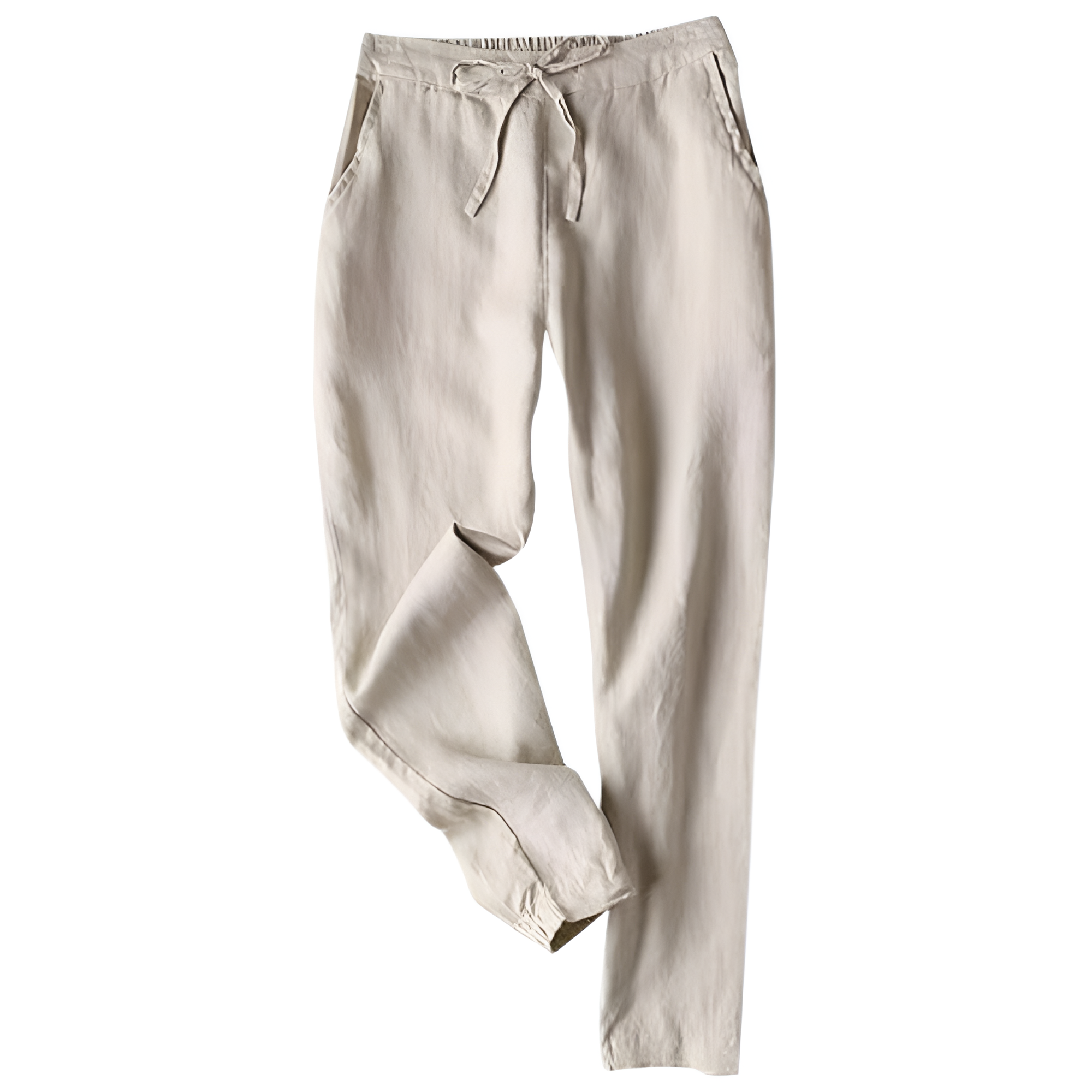 Linen Pants for Women Summer Casual High Waisted Drawstring White Beach Pant
