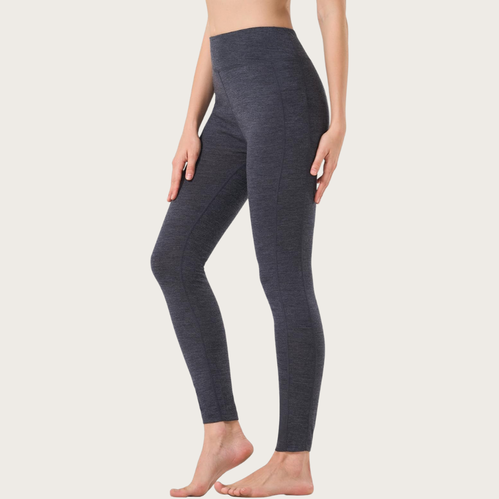 Women Soft Base Wool Layer Thermal Leggings Pants For Hiking And Skiing