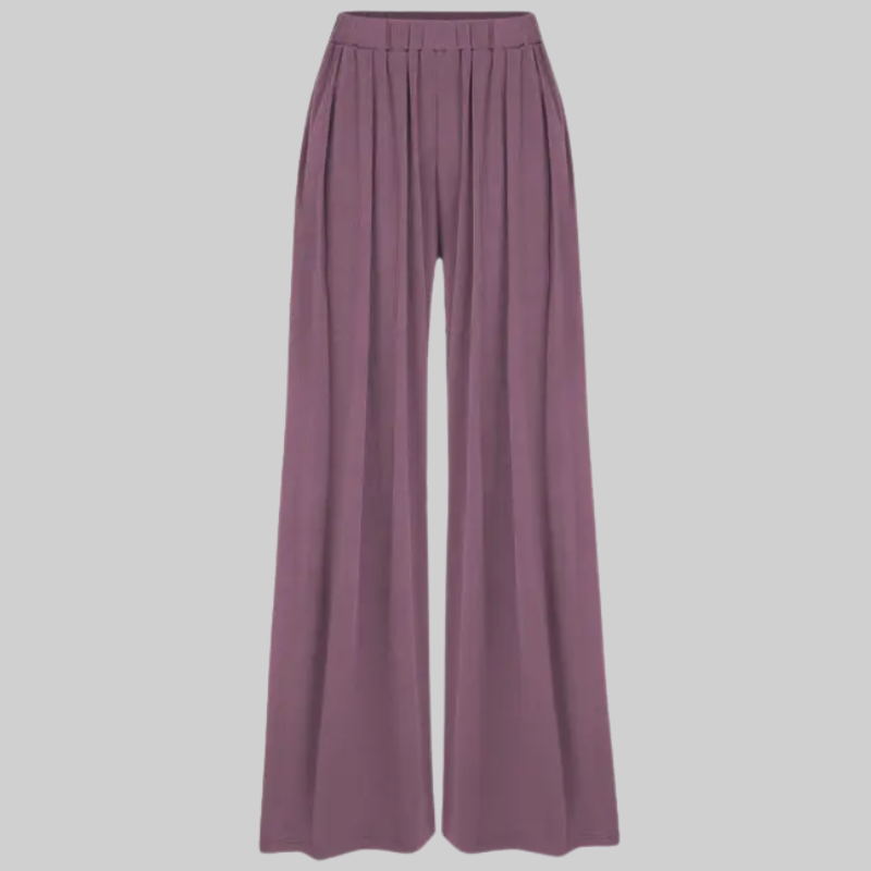 Women Palazzo Pants With Elastic Pockets