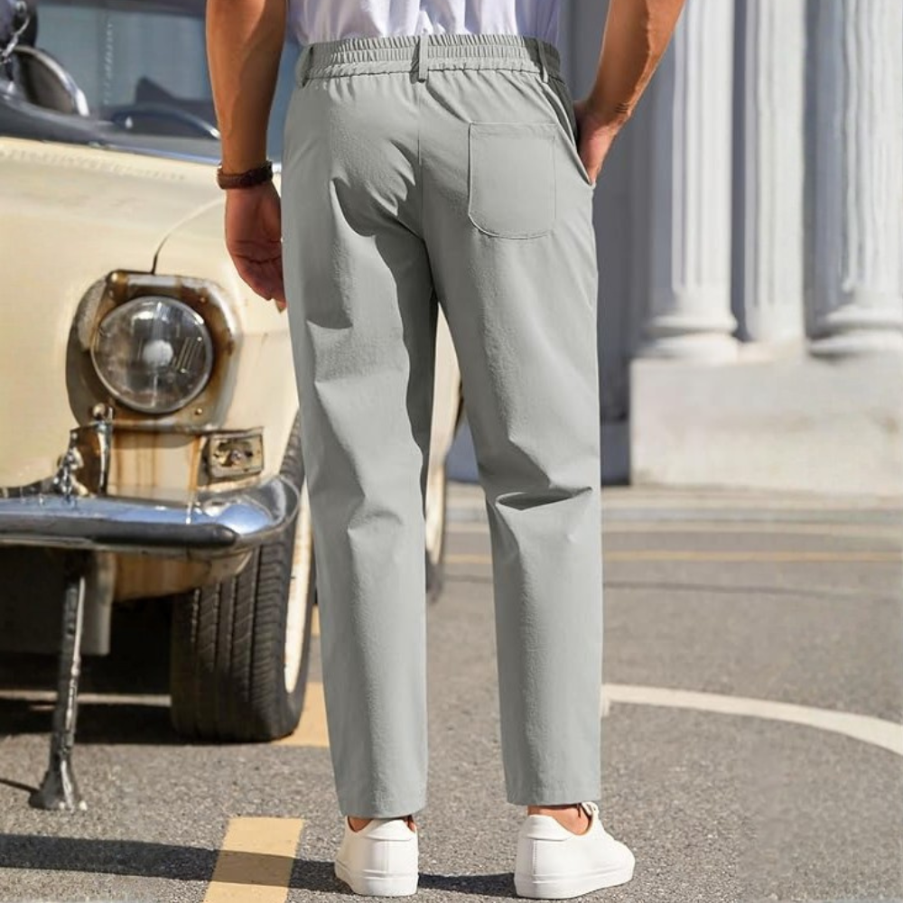 Slim Fit Golf Pants With Stretch Comfort And Cropped Style For MenSlim Fit Golf Pants With Stretch Comfort And Cropped Style For Men - Image 11