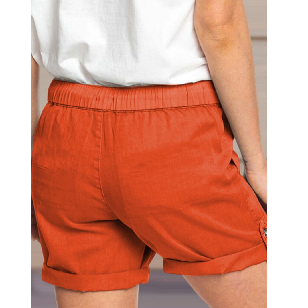 Solid Color Straight Leg Casual Shorts-My Comfy PantSolid Color Straight Leg Casual Shorts - Image 11