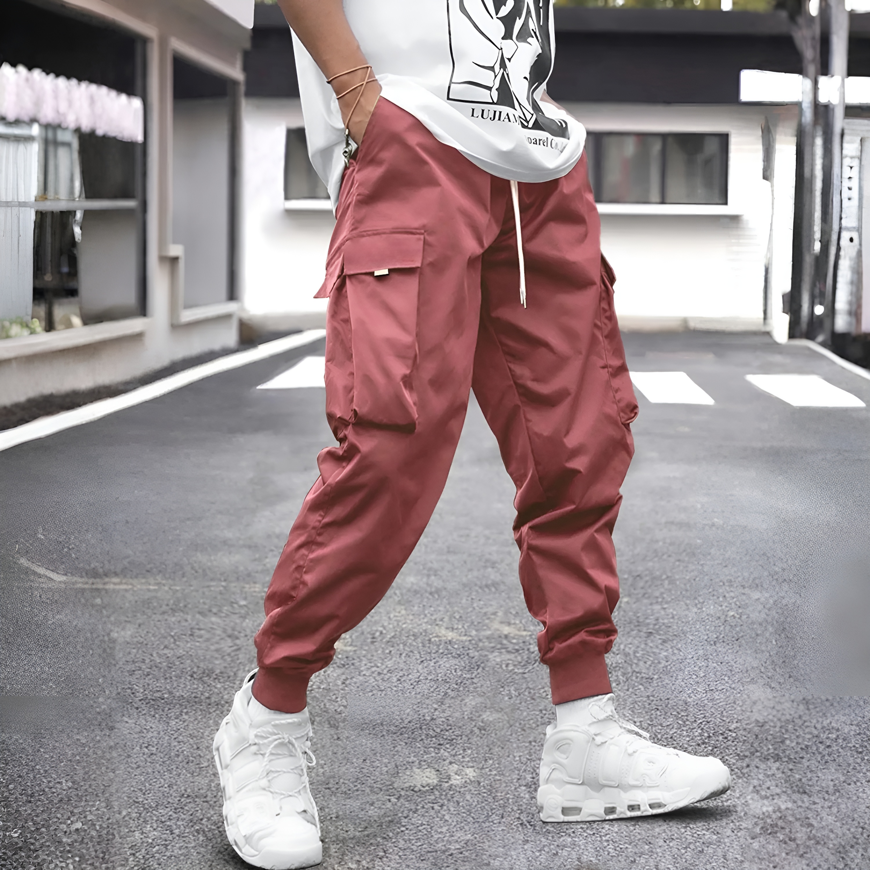 Cargo Pants With Flap Pocket For Men 