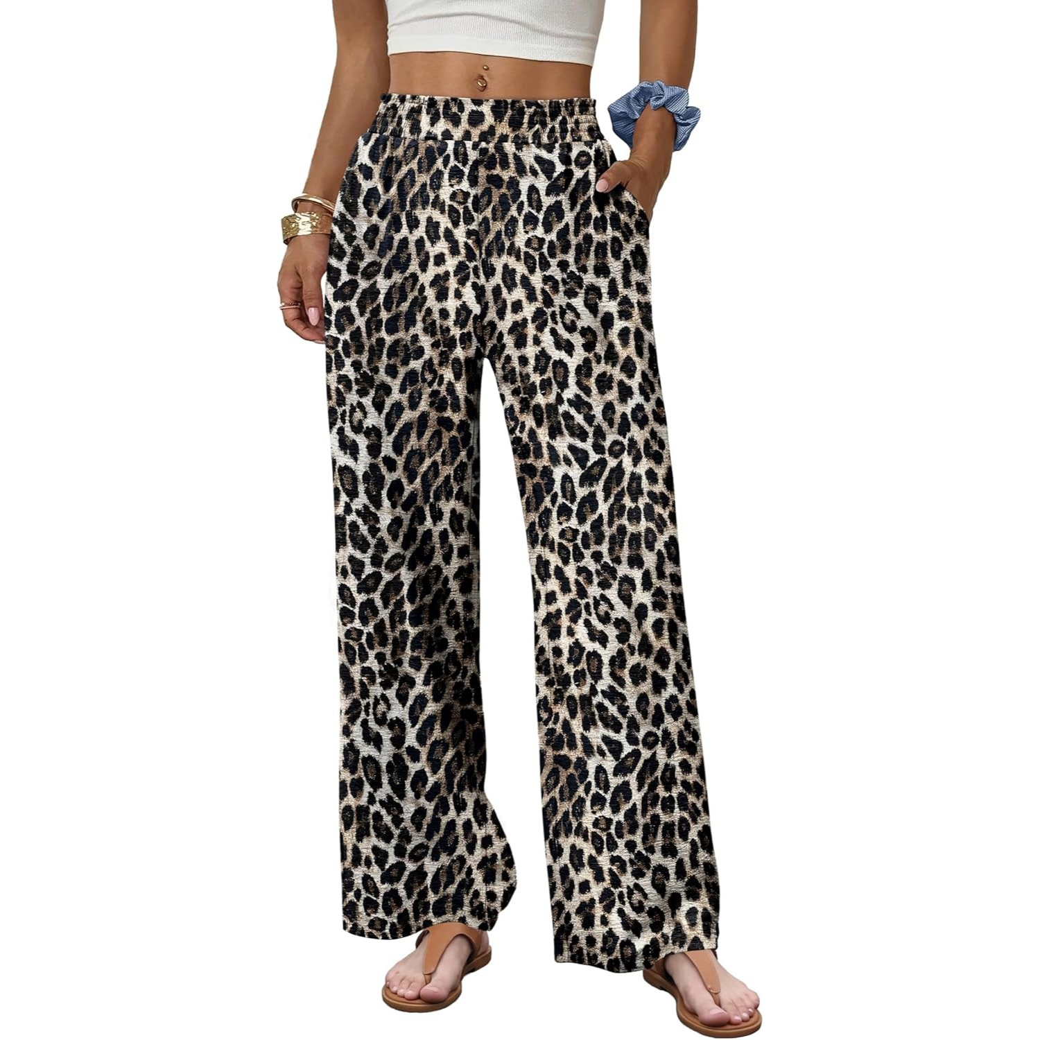 High Rise Flowy Palazzo Wide Pants Woman For Women