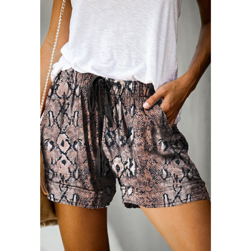 Printed High Waisted Loose Wide Summer Shorts-My Comfy Pant