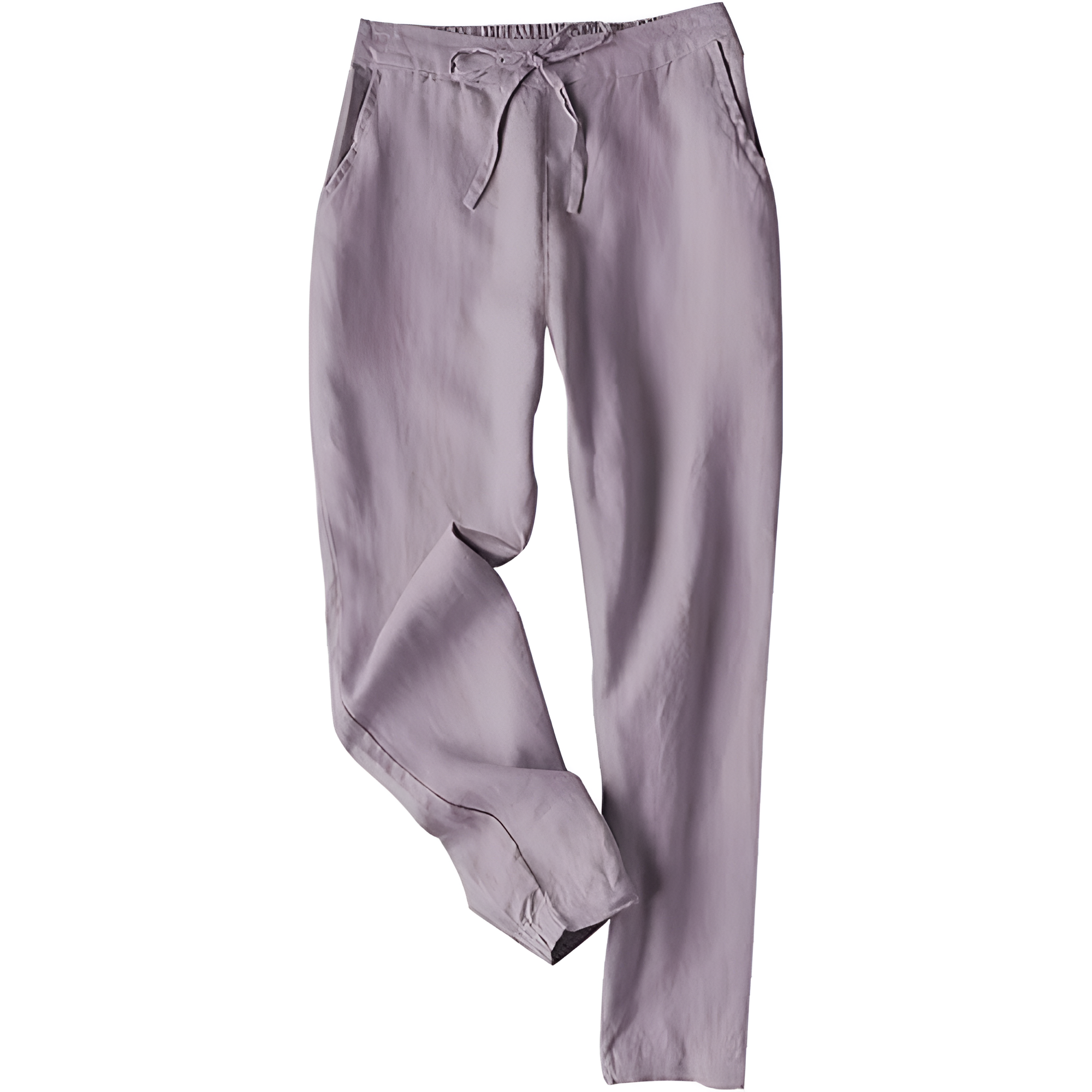 Linen Pants for Women Summer Casual High Waisted Drawstring White Beach Pant