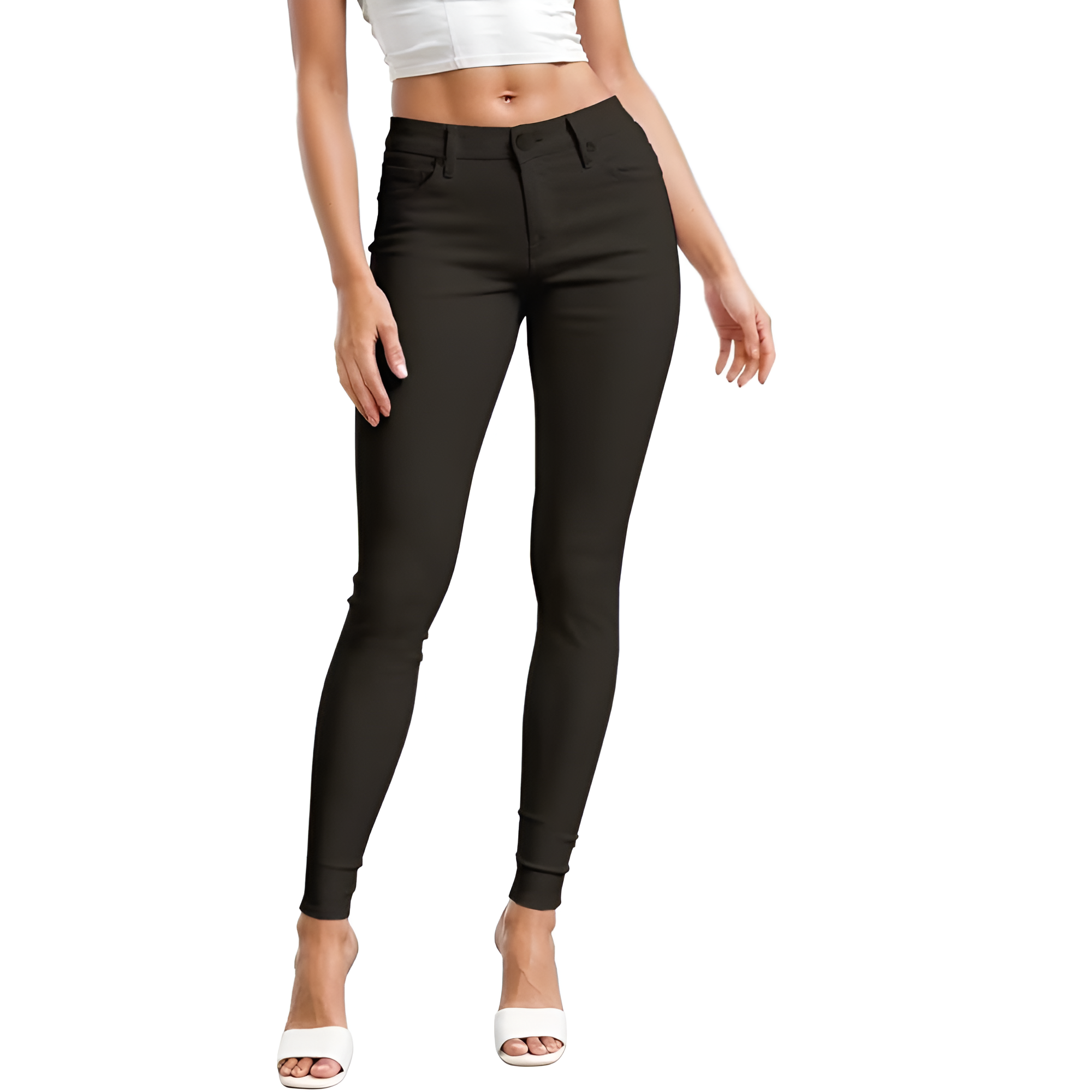 Womens Hyper Ultra Stretch Comfy Skinny Leg Work Casual Pants