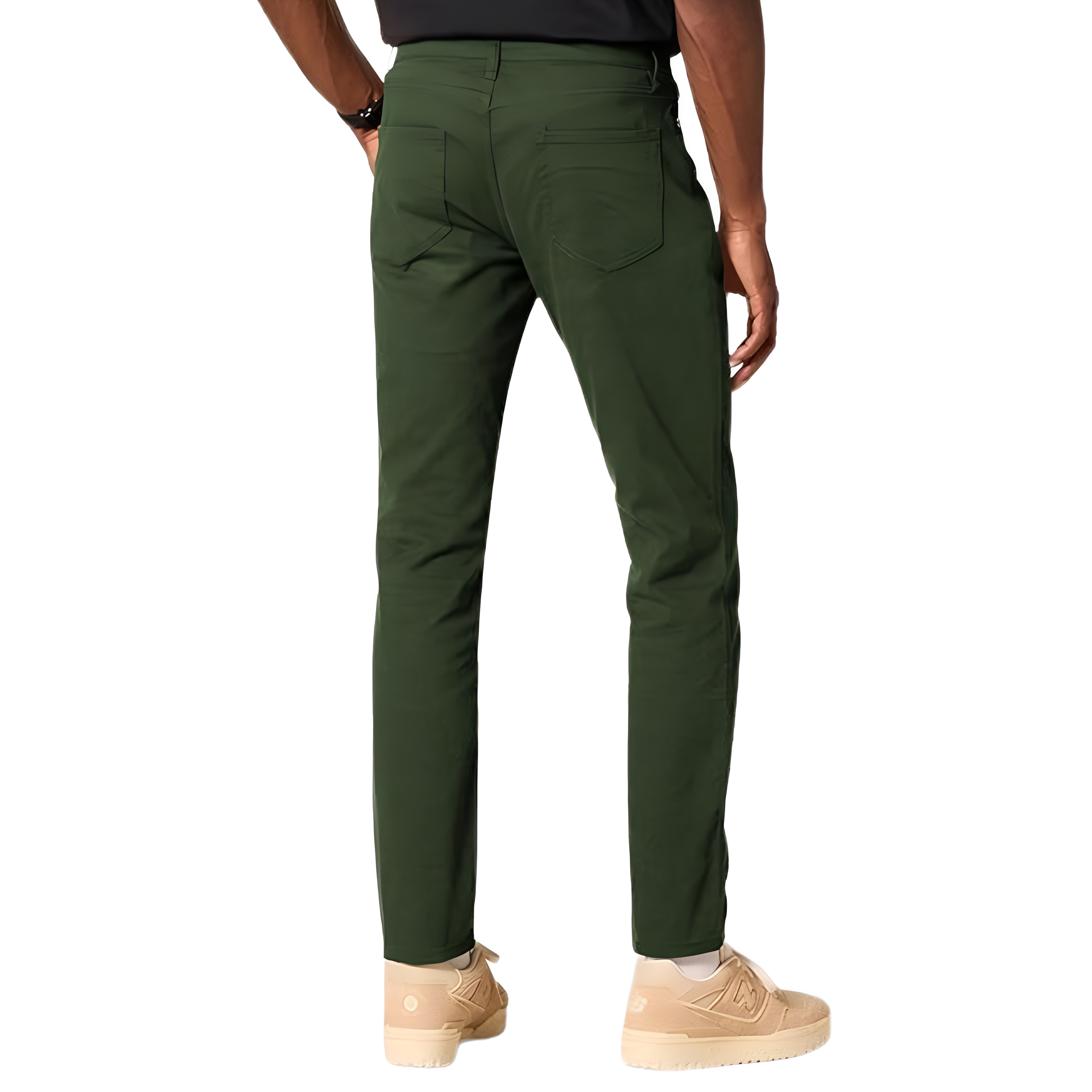Stretch Twill Slim Fit Casual Pants With Five Pocket Design For Men