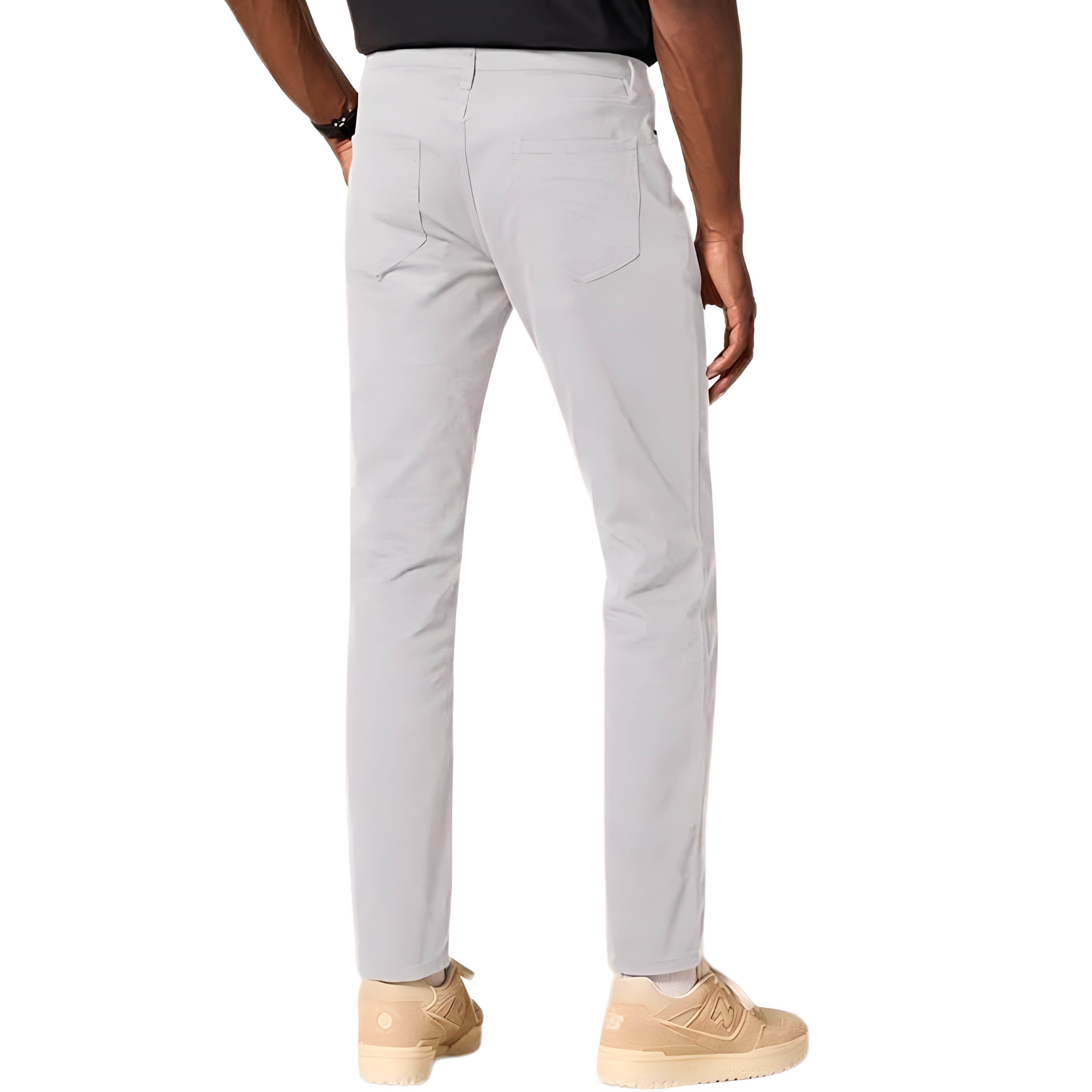 Stretch Twill Slim Fit Casual Pants With Five Pocket Design For Men