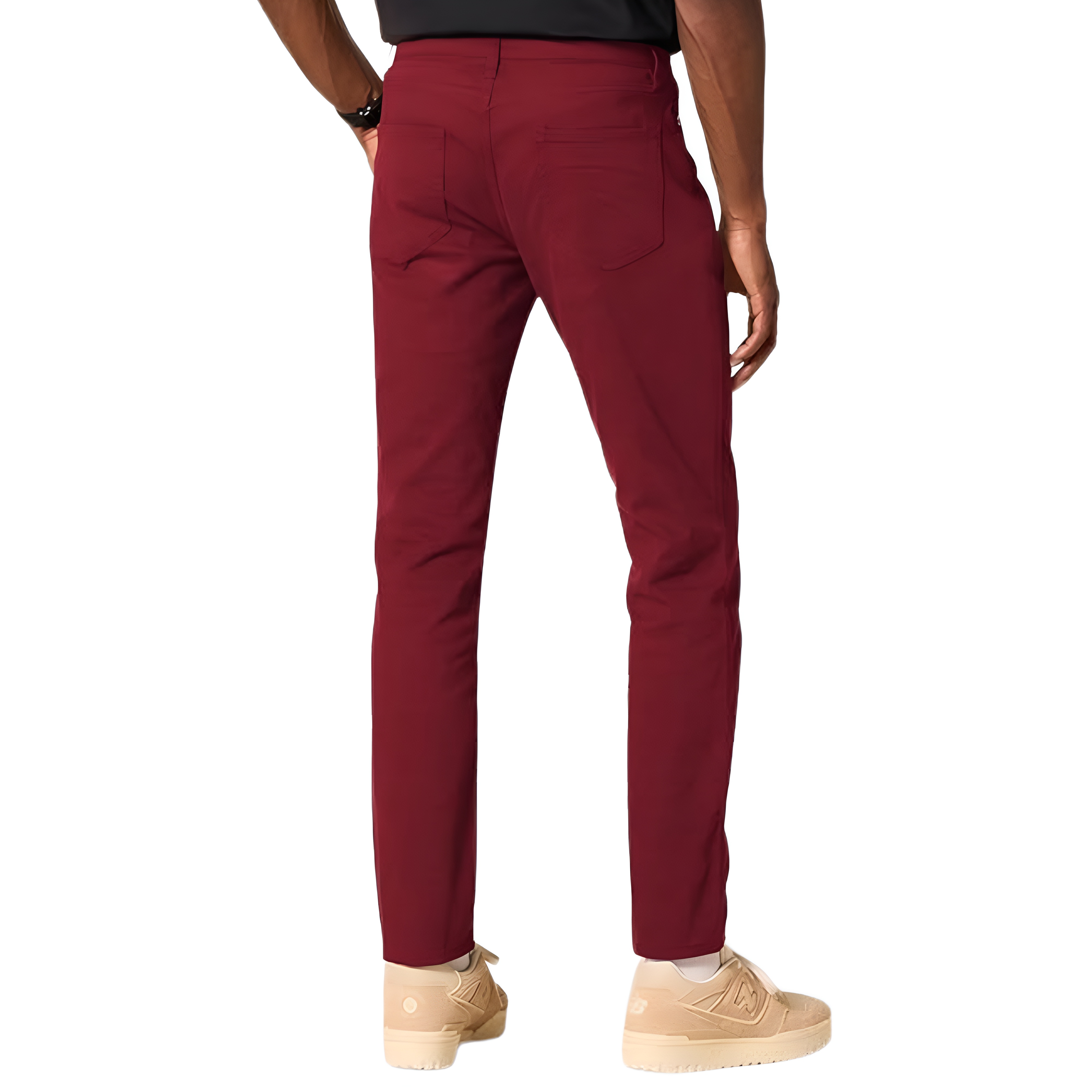 Stretch Twill Slim Fit Casual Pants With Five Pocket Design For Men