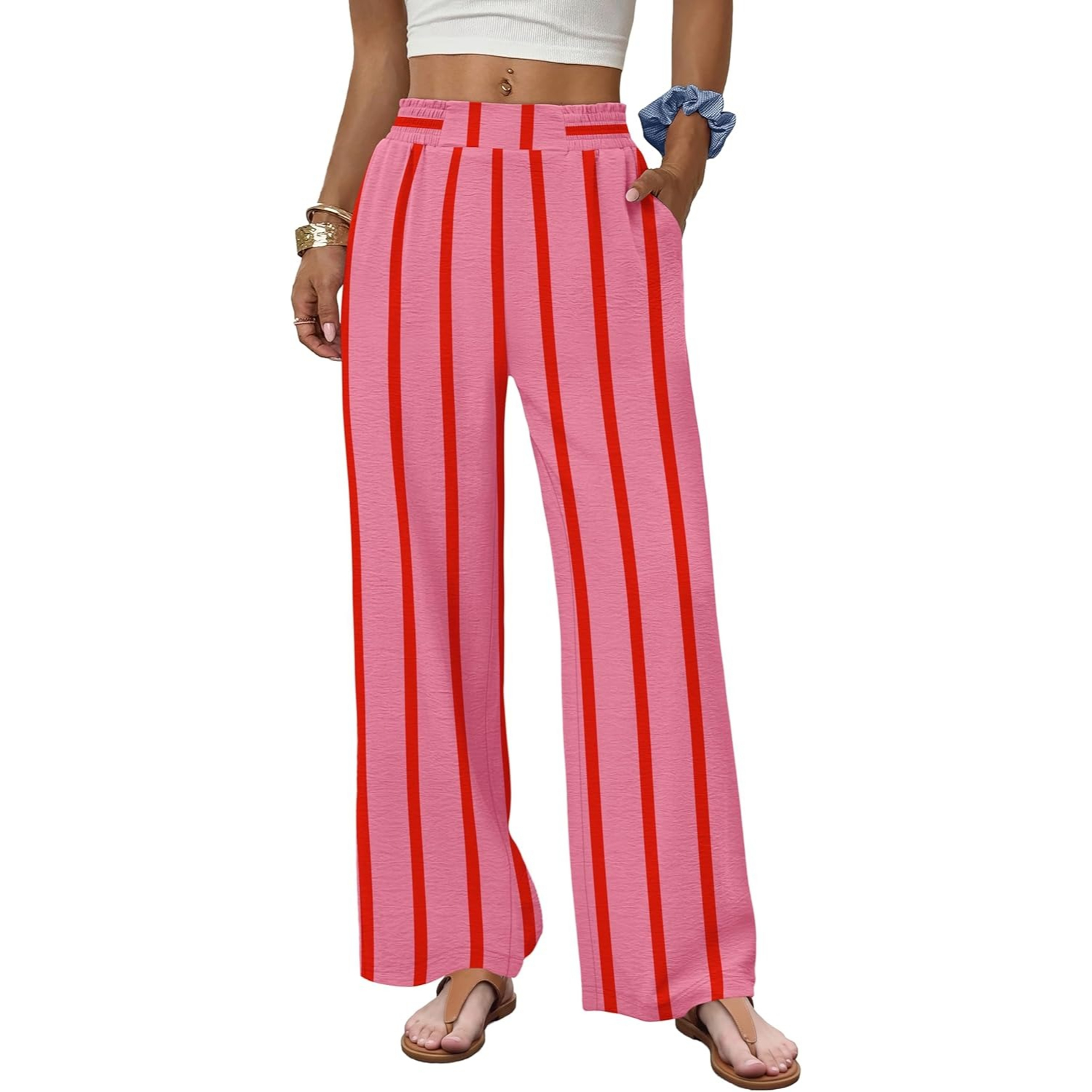 High Rise Flowy Palazzo Wide Pants Woman For Women