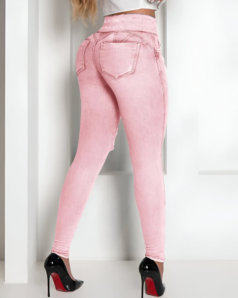 Ripped Slim Fit Jegging Style Jeans For Everyday Use-My Comfy Pant