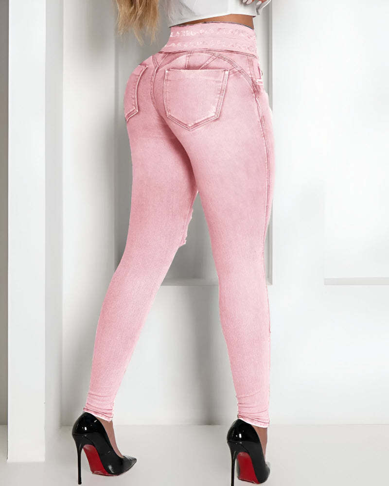 Ripped Slim Fit Jegging Style Jeans For Everyday Use-My Comfy Pant