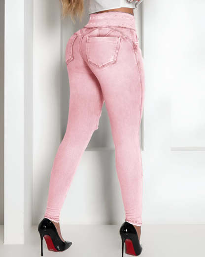 Ripped Slim Fit Jegging Style Jeans For Everyday Use-My Comfy Pant
