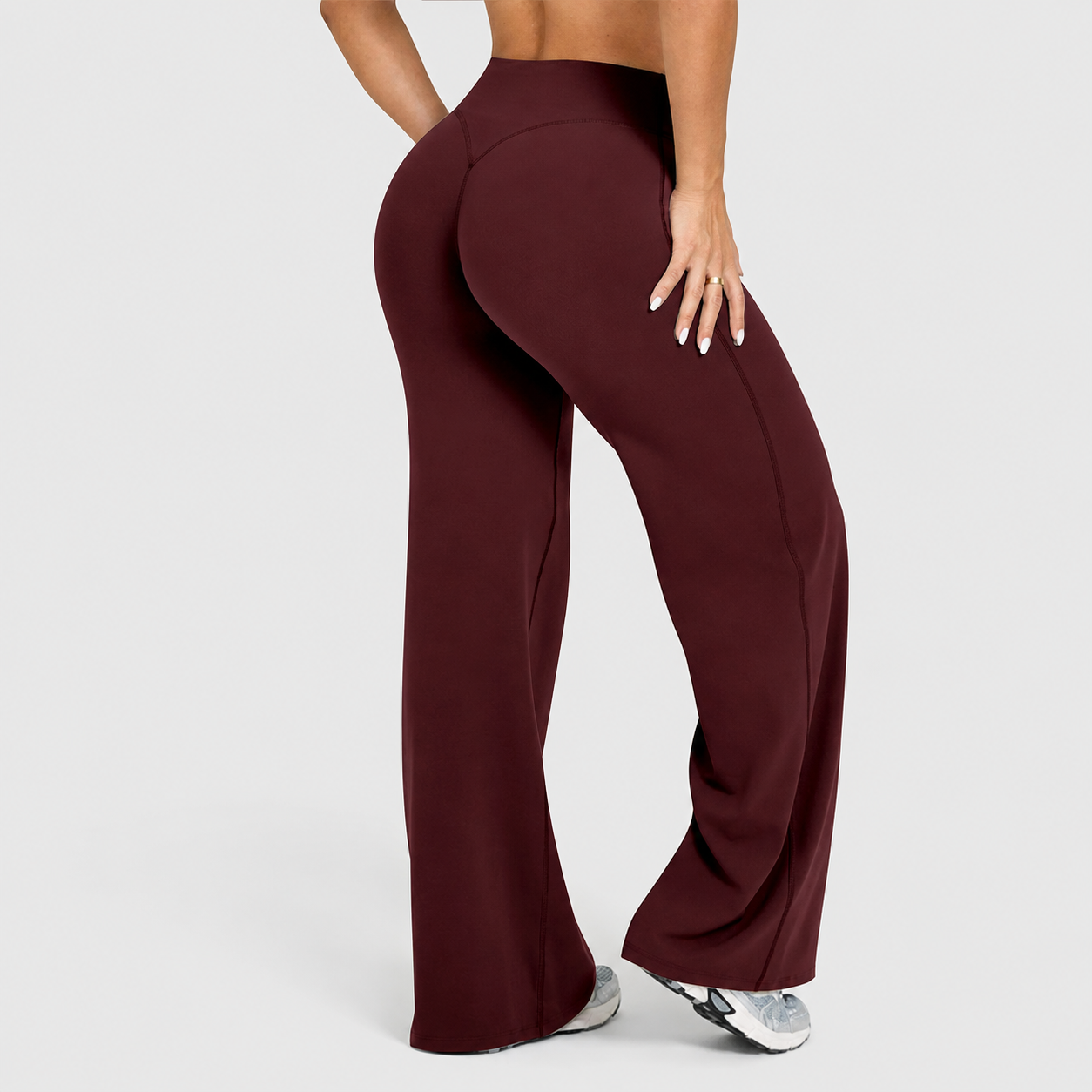 Casual Comfortable Wide Leg Knitted Sports Pant For Women