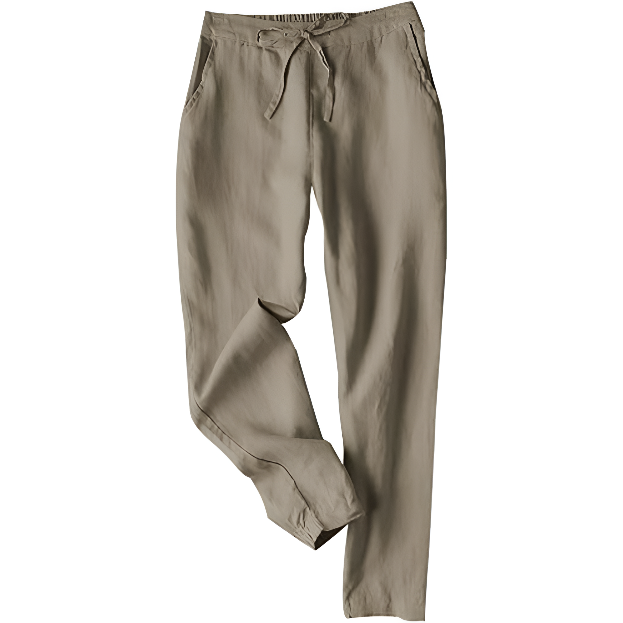 Linen Pants for Women Summer Casual High Waisted Drawstring White Beach Pant