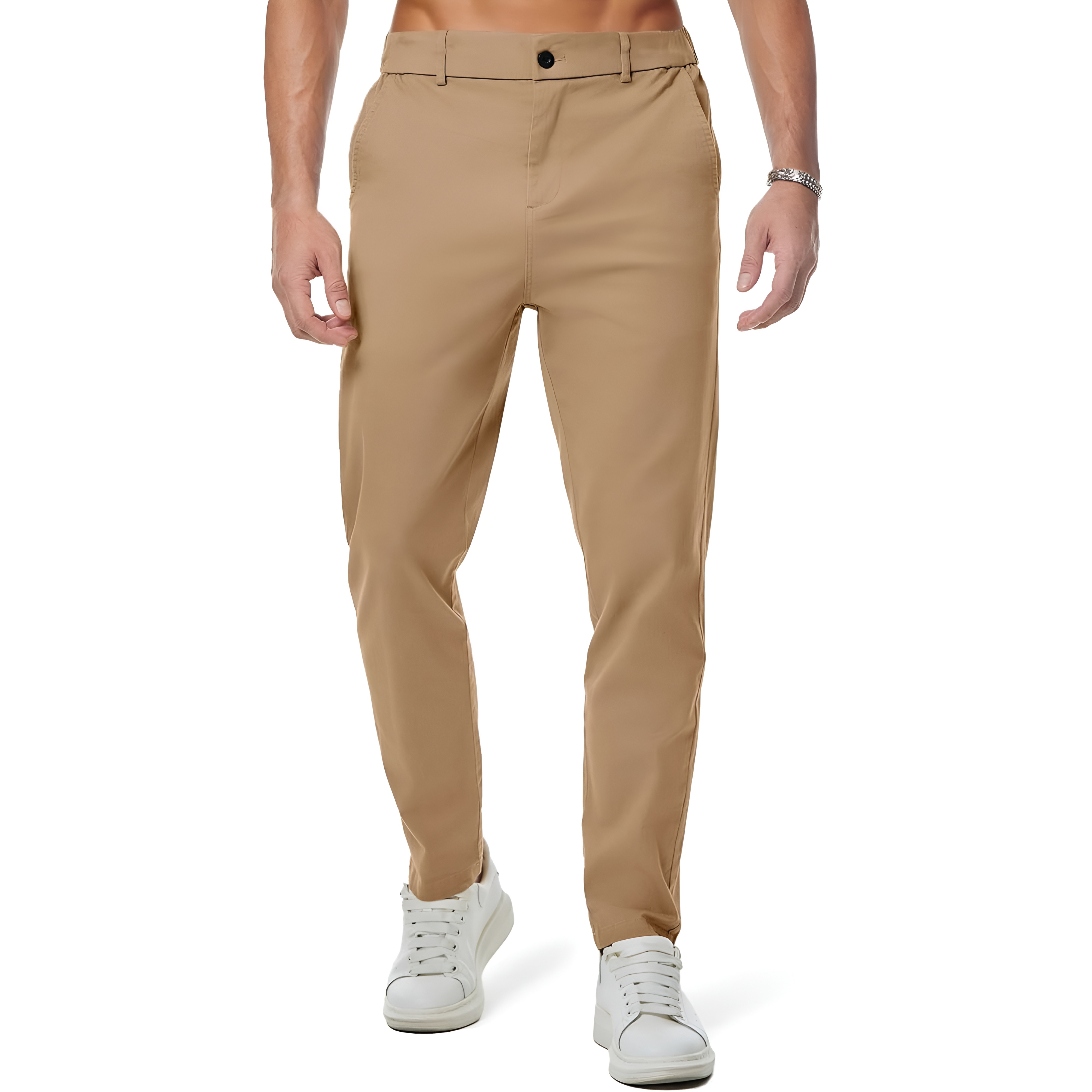 Casual Chino Pants Tapered Style Golf Trousers For Men