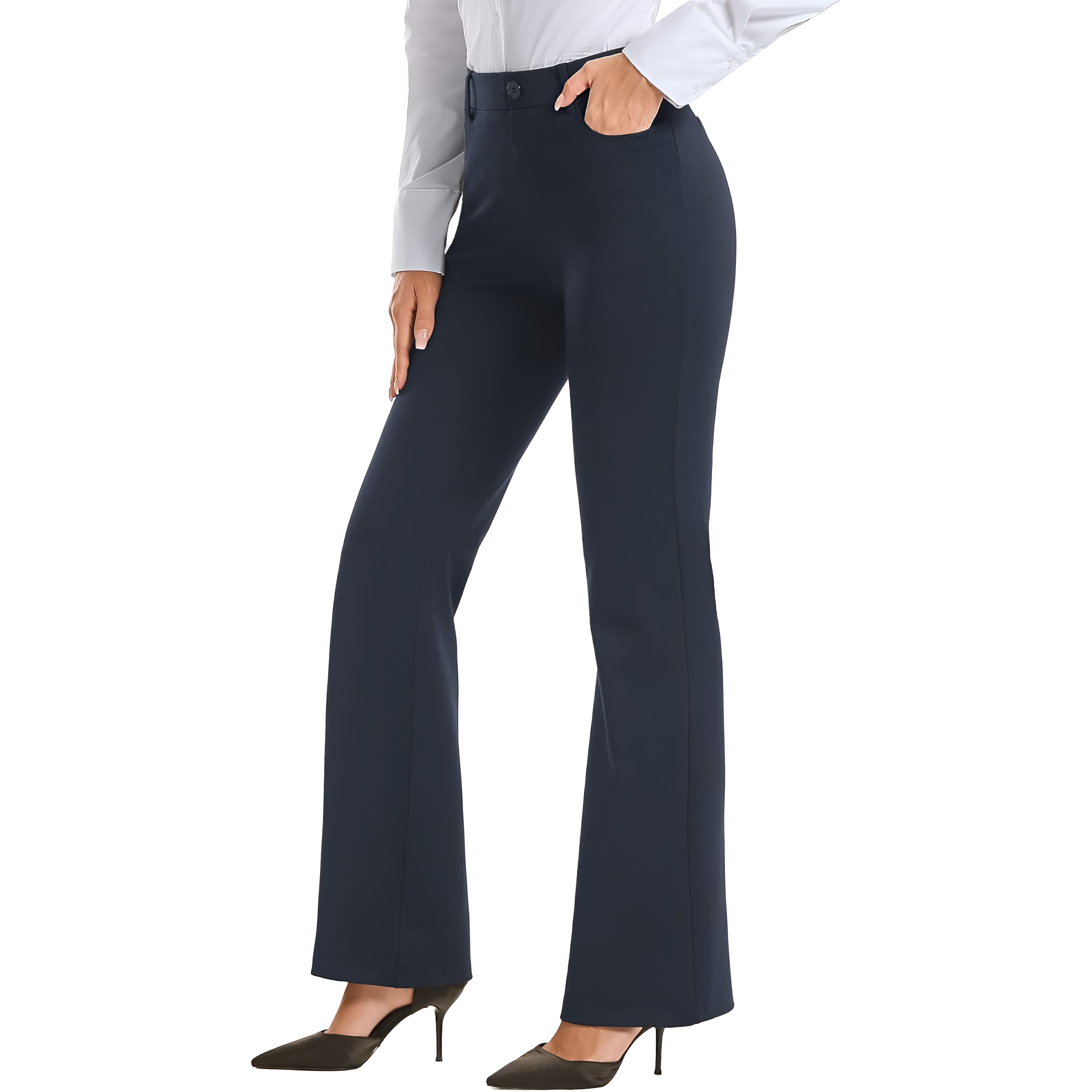 Bootcut Business Casual Work Pants With PocketsBootcut Business Casual Work Pants With Pockets - Image 6