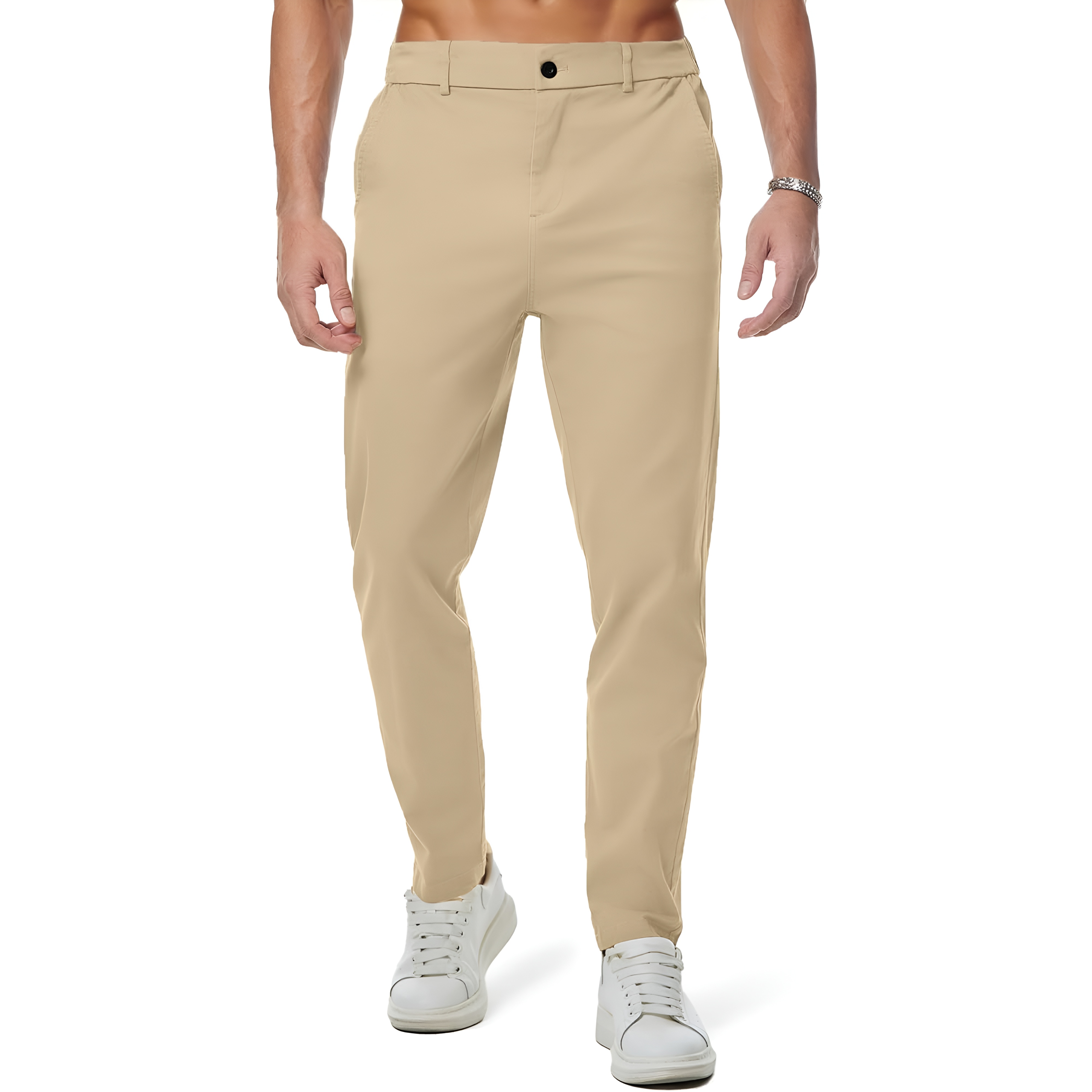 Casual Chino Pants Tapered Style Golf Trousers For Men