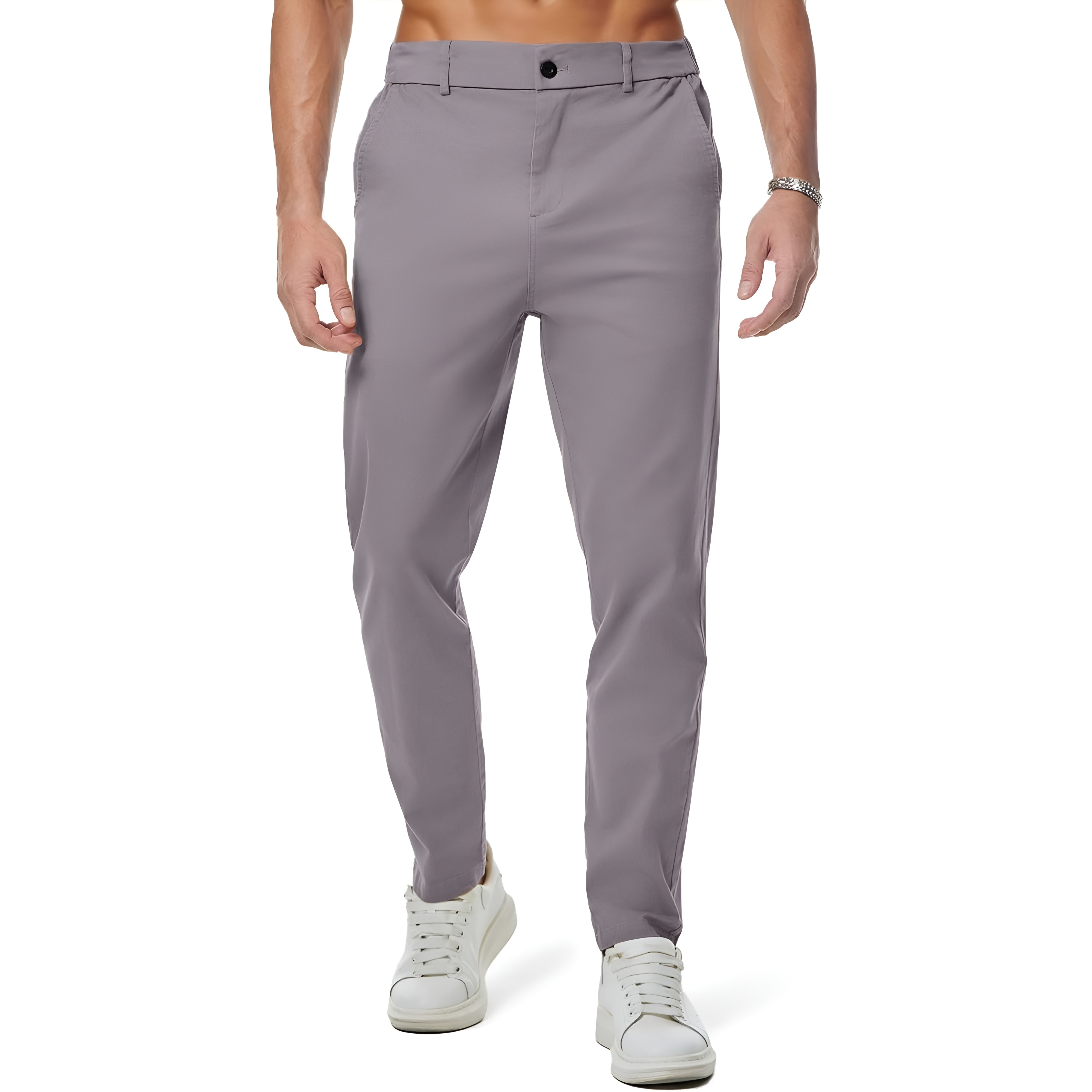 Casual Chino Pants Tapered Style Golf Trousers For Men