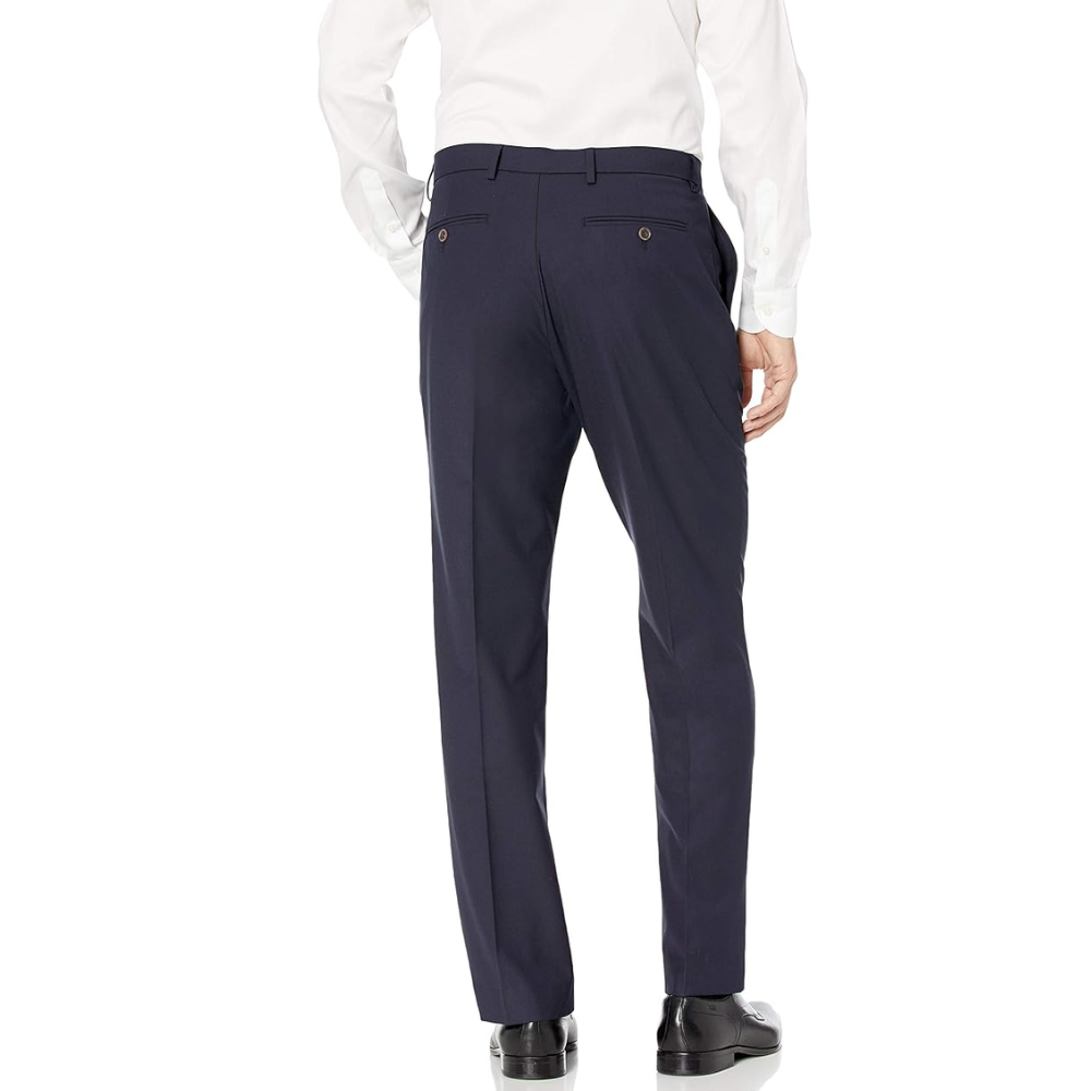 Classic Fit Dress Pants With Wrinkle Resistant Stretch For Men