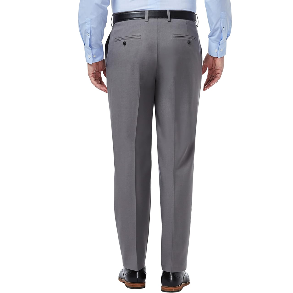 Straight Fit Dress Pants With Flat Front Style For Men