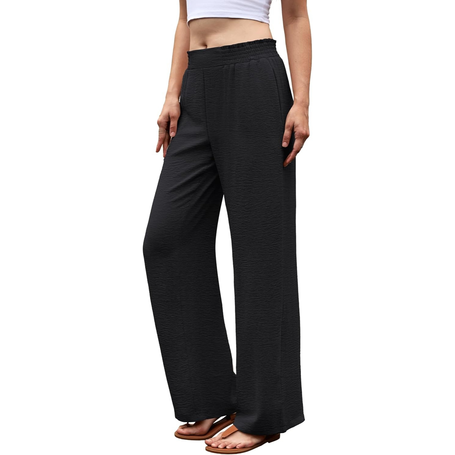 High Rise Flowy Palazzo Wide Pants Woman For Women