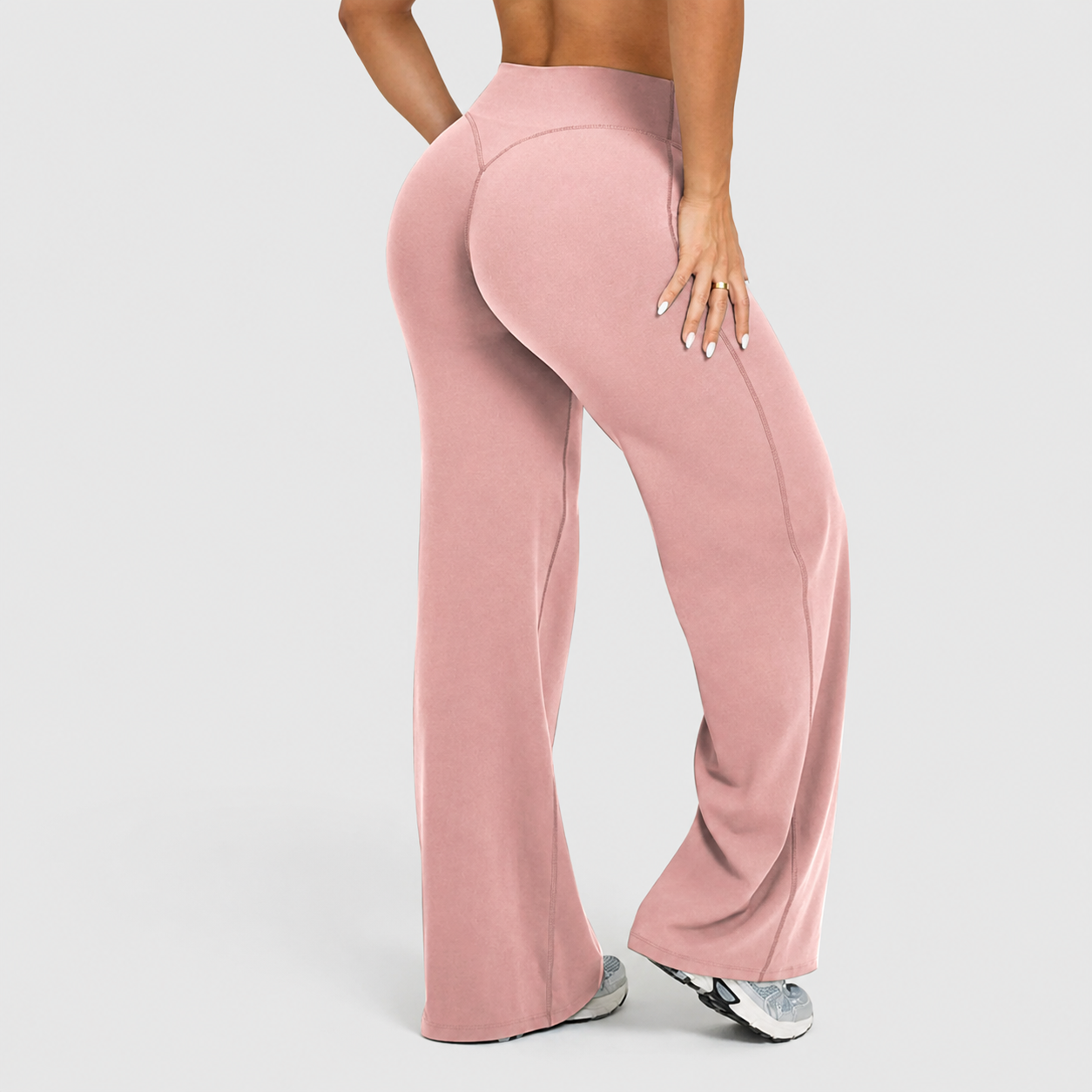Casual Comfortable Wide Leg Knitted Sports Pant For Women