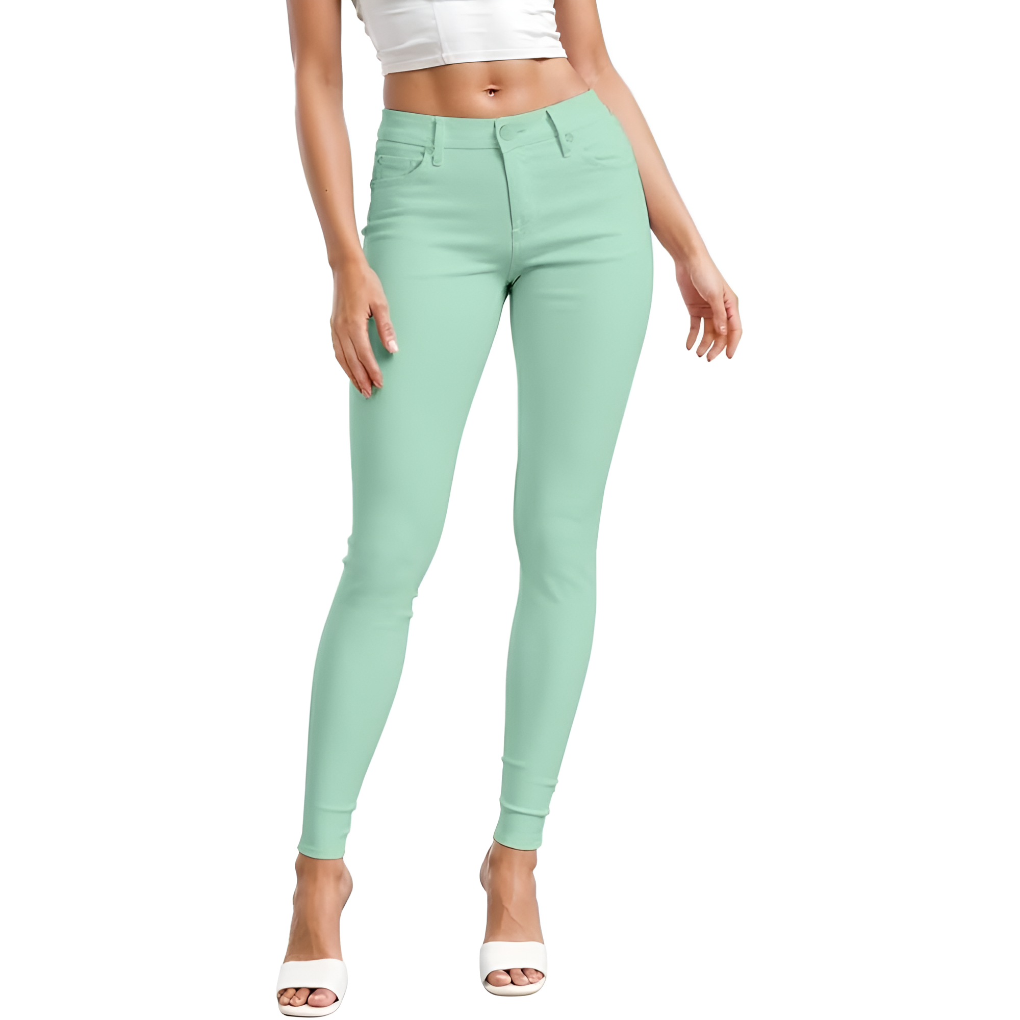 Womens Hyper Ultra Stretch Comfy Skinny Leg Work Casual Pants
