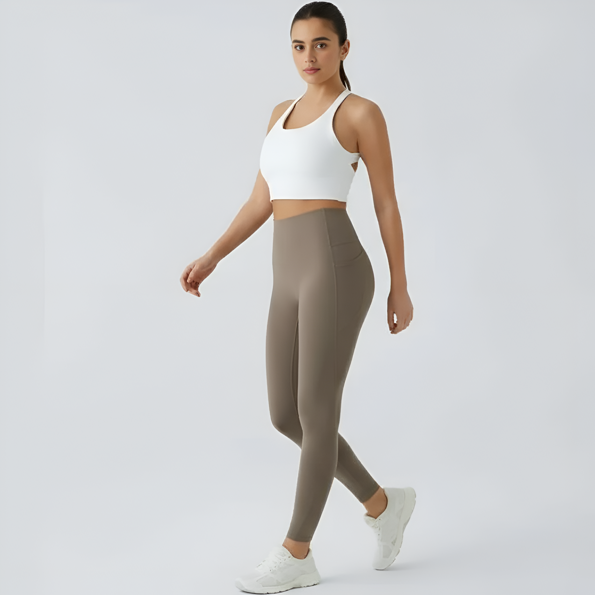 High Rise Shaping Leggings With Side Pockets And Sculpting Fit For Women