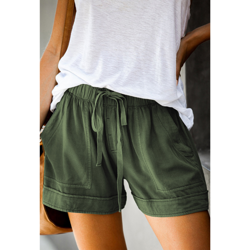 Solid High Waisted Strappy Loose Wide Summer Shorts-My Comfy PantSolid High Waisted Strappy Loose Wide Summer Shorts - Image 16