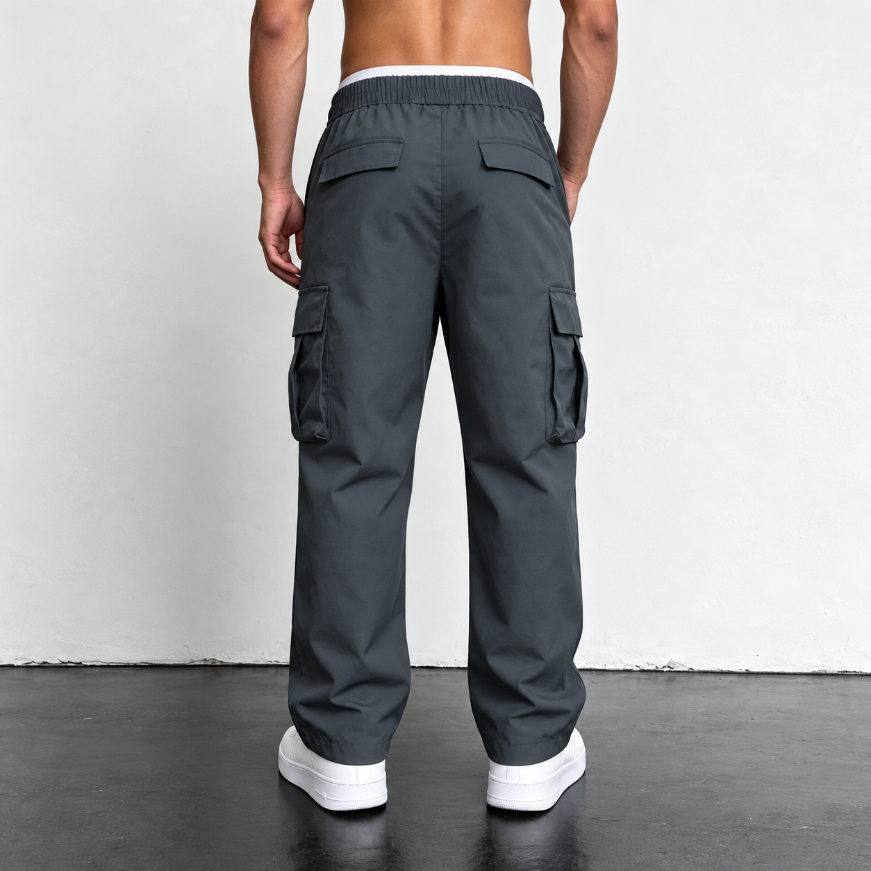 Multi Pocket Drawstring Cargo Hiking Pants For Men