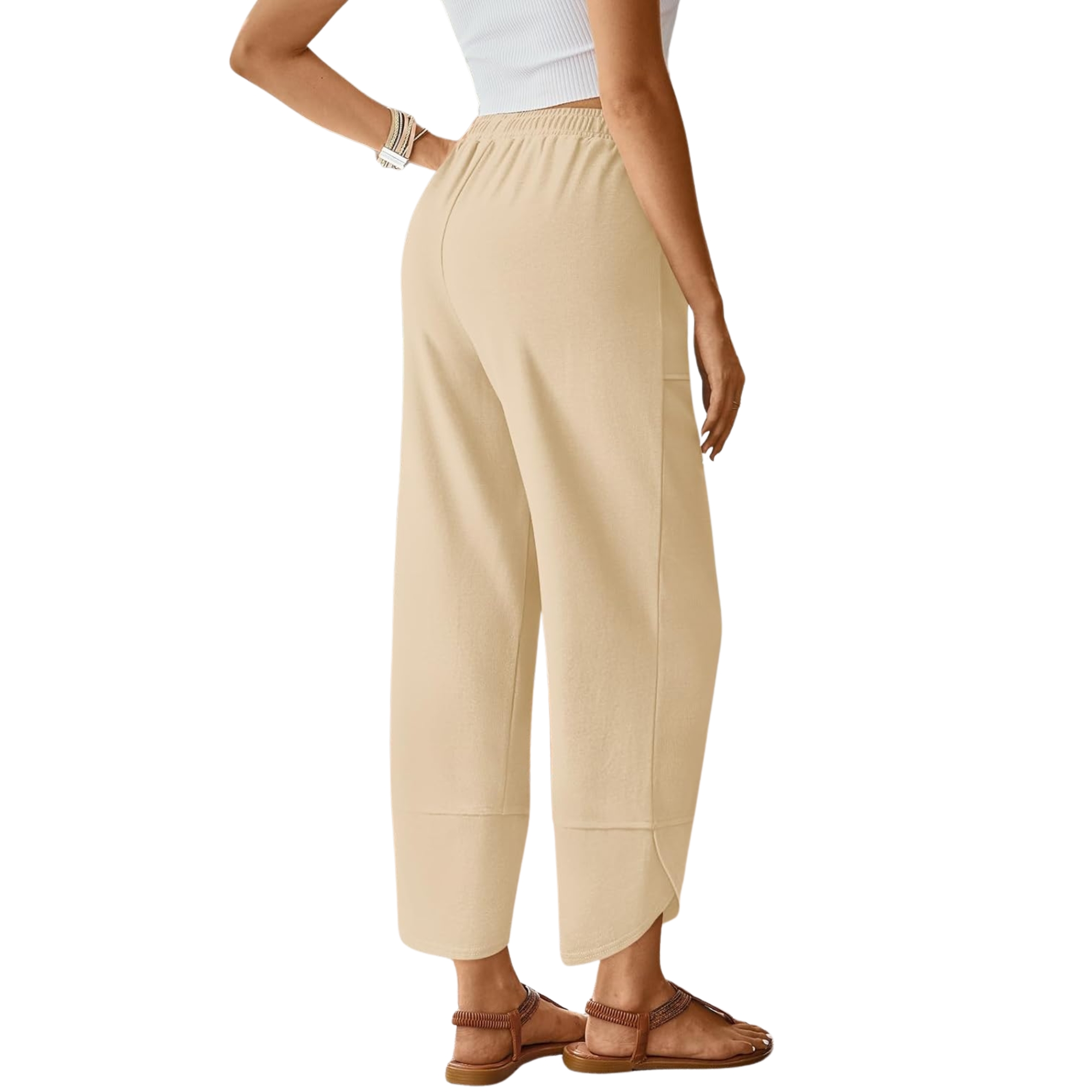 Soft And Casual Summer Wide Fit Pants With Pockets For Women