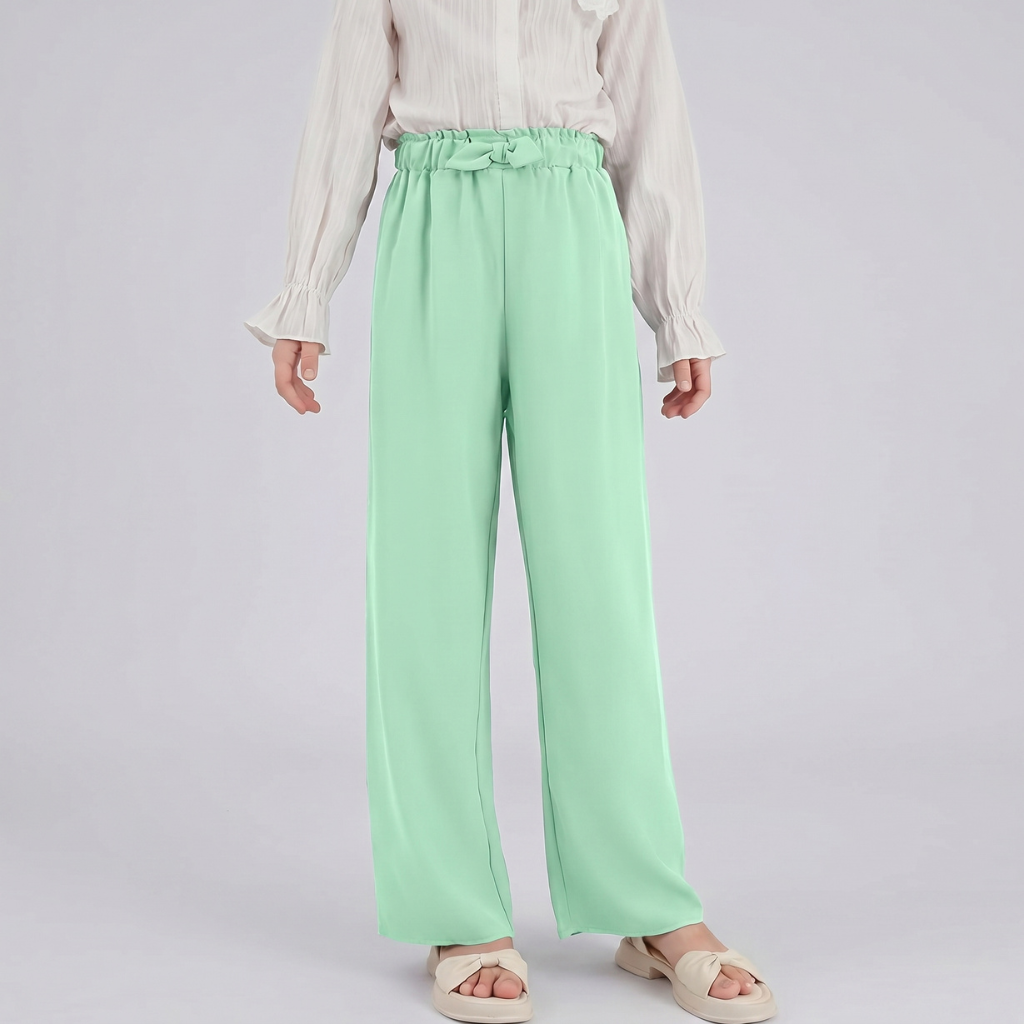 Spring And Summer Wear Loose Wide Palazzo Pants For Girls