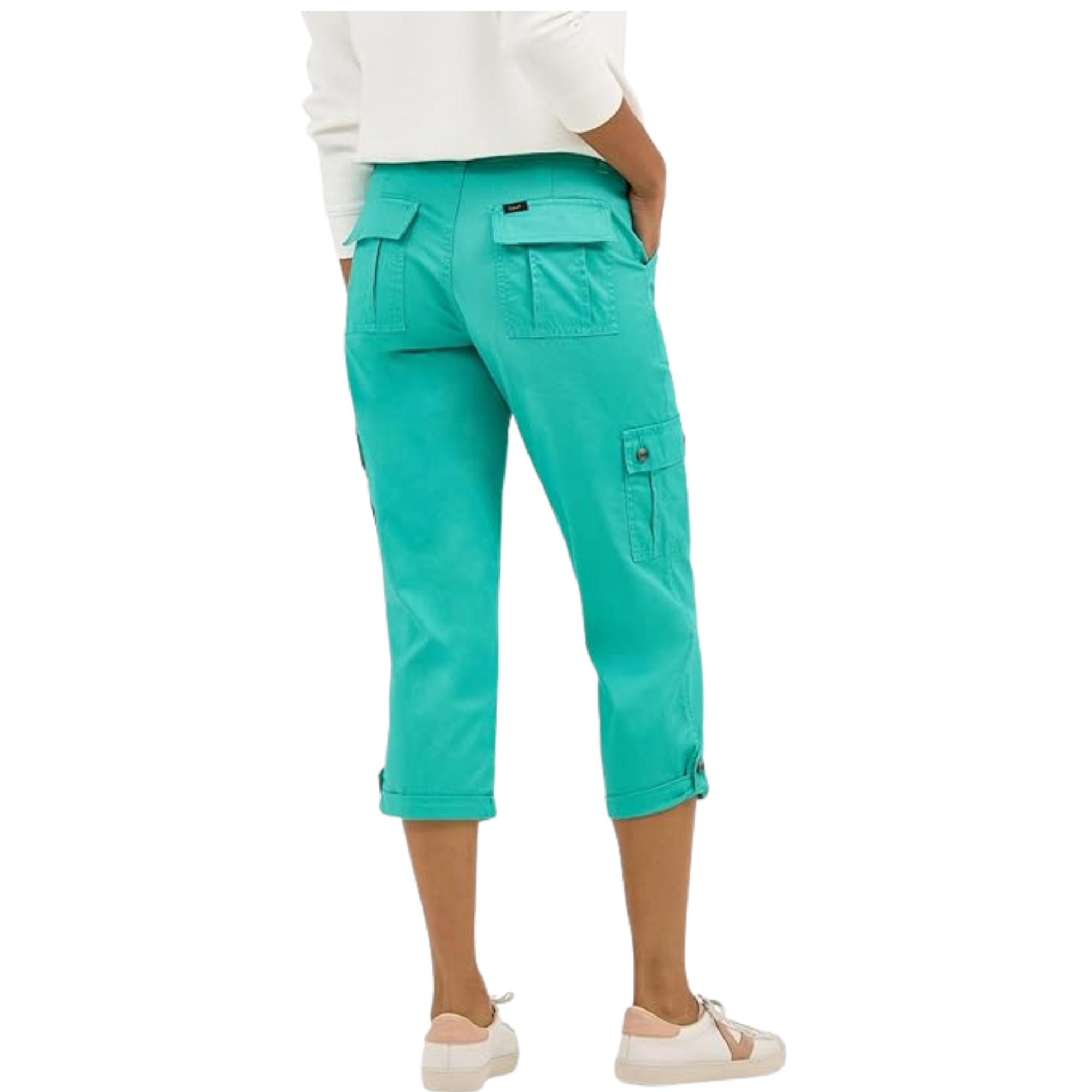 Comfortable And Casual Utility Capri Pants With Pockets For Women