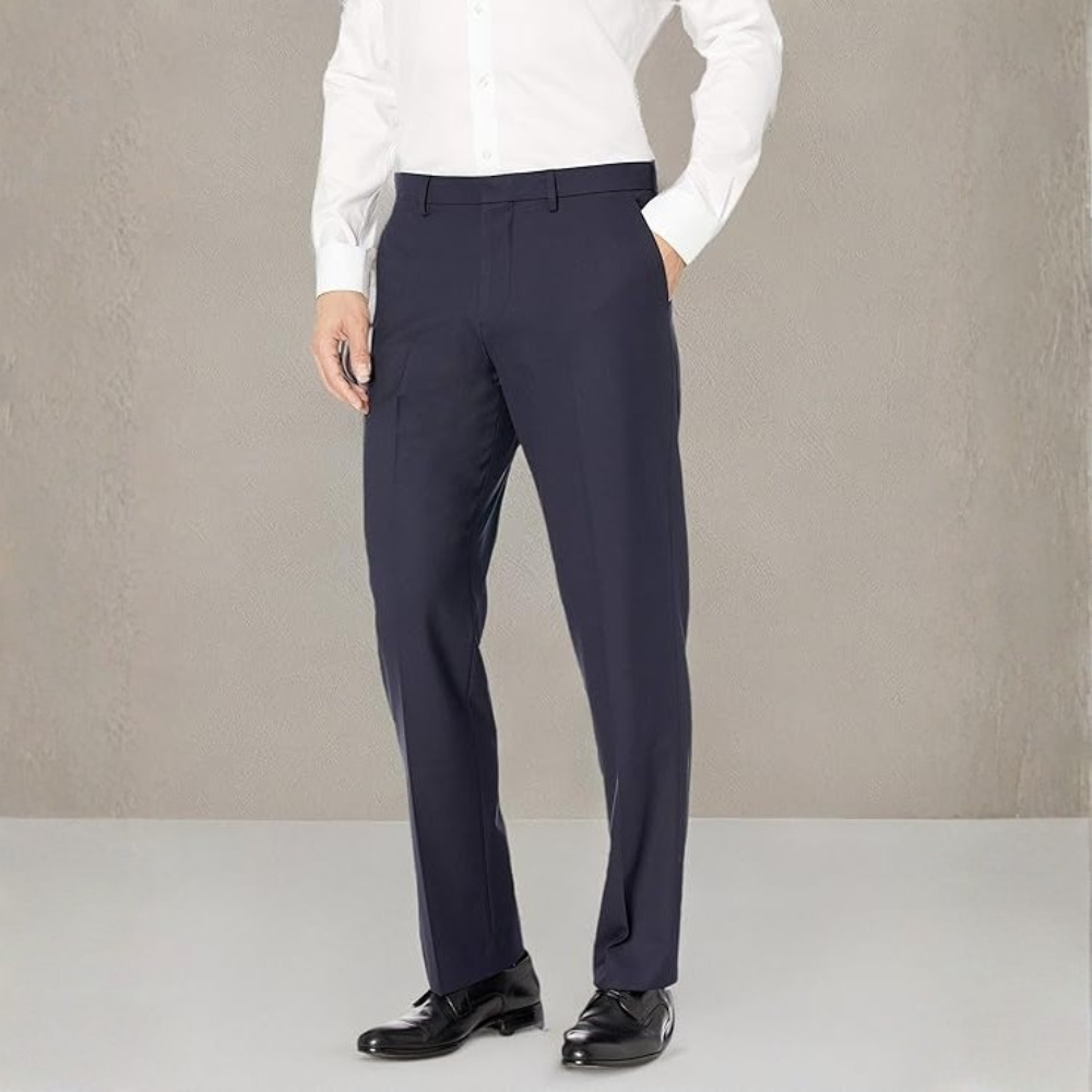 Classic Fit Dress Pants With Wrinkle Resistant Stretch For Men