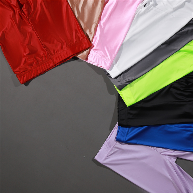 Glossy Opaque Shiny High Pencil Pants Leggings For Women