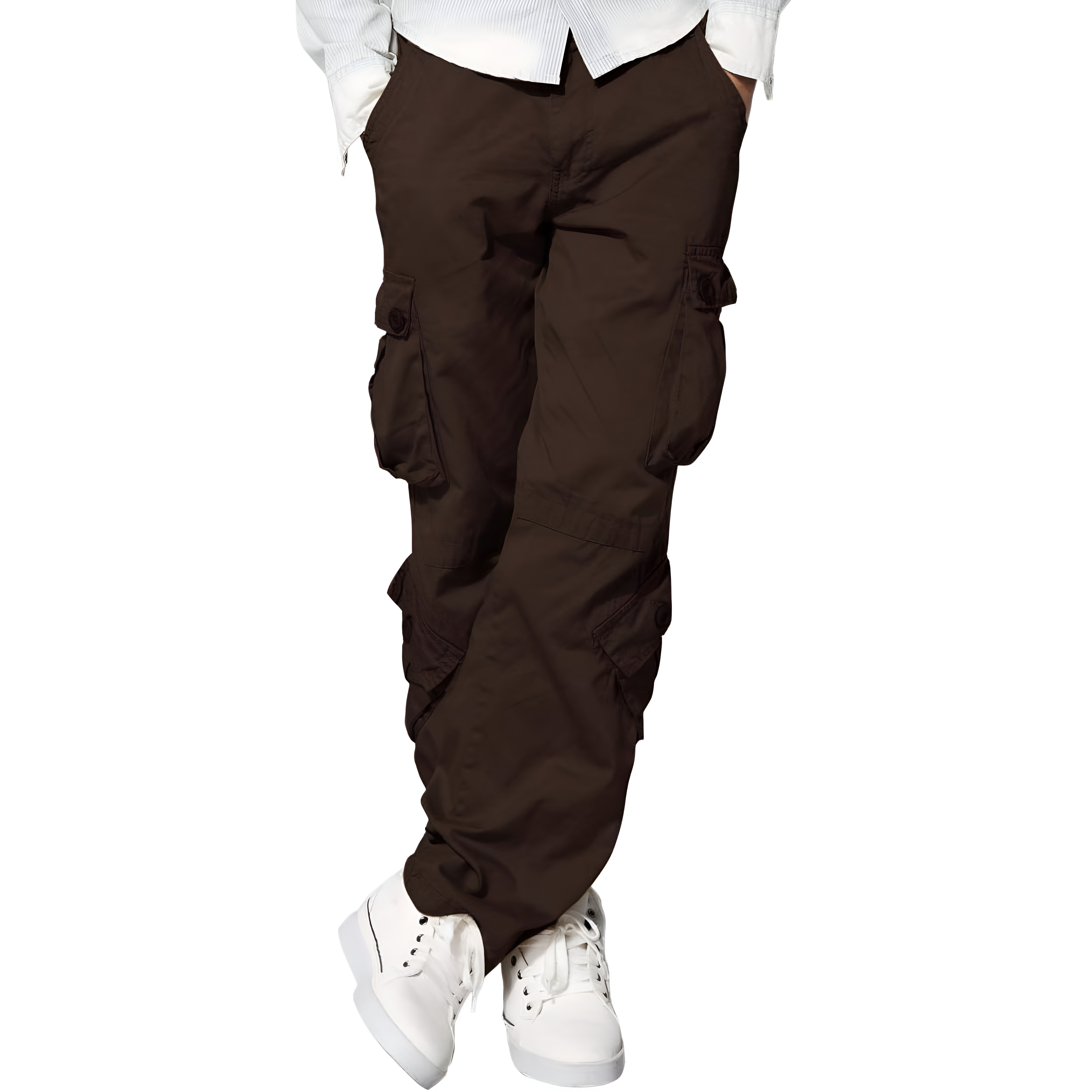 Cargo Pants With Multiple Pockets And Regular Fit For Men