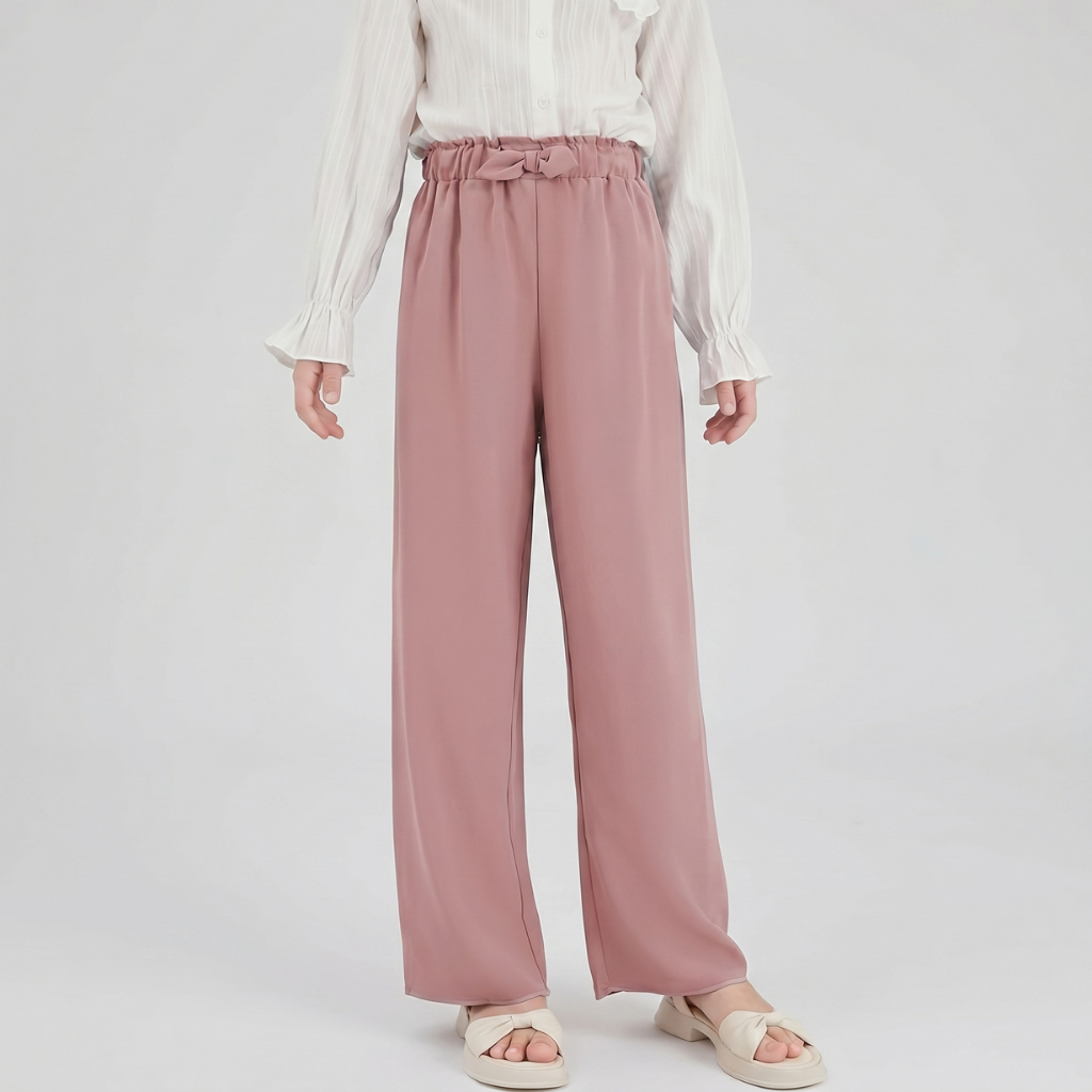 Spring And Summer Wear Loose Wide Palazzo Pants For Girls