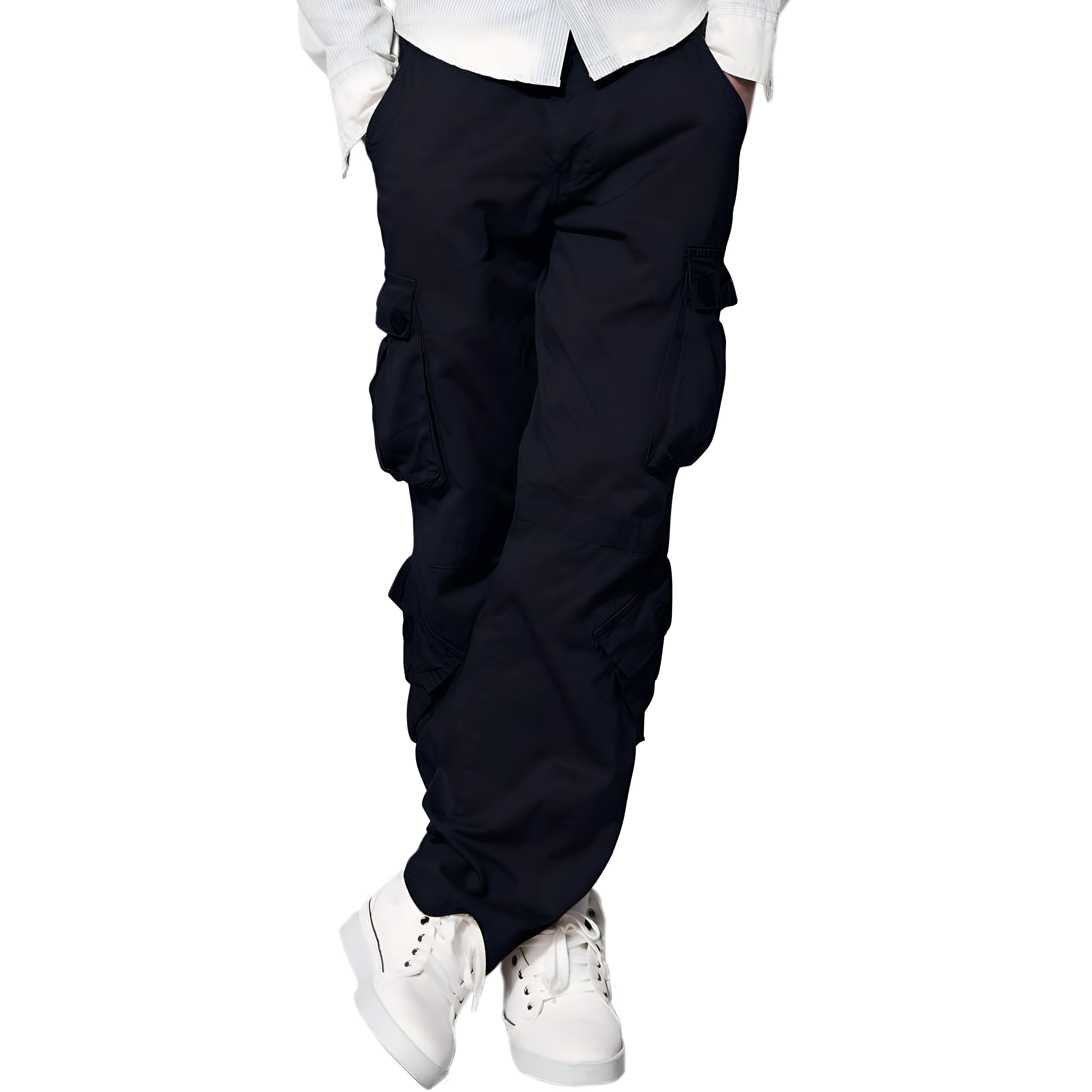 Cargo Pants With Multiple Pockets And Regular Fit For Men